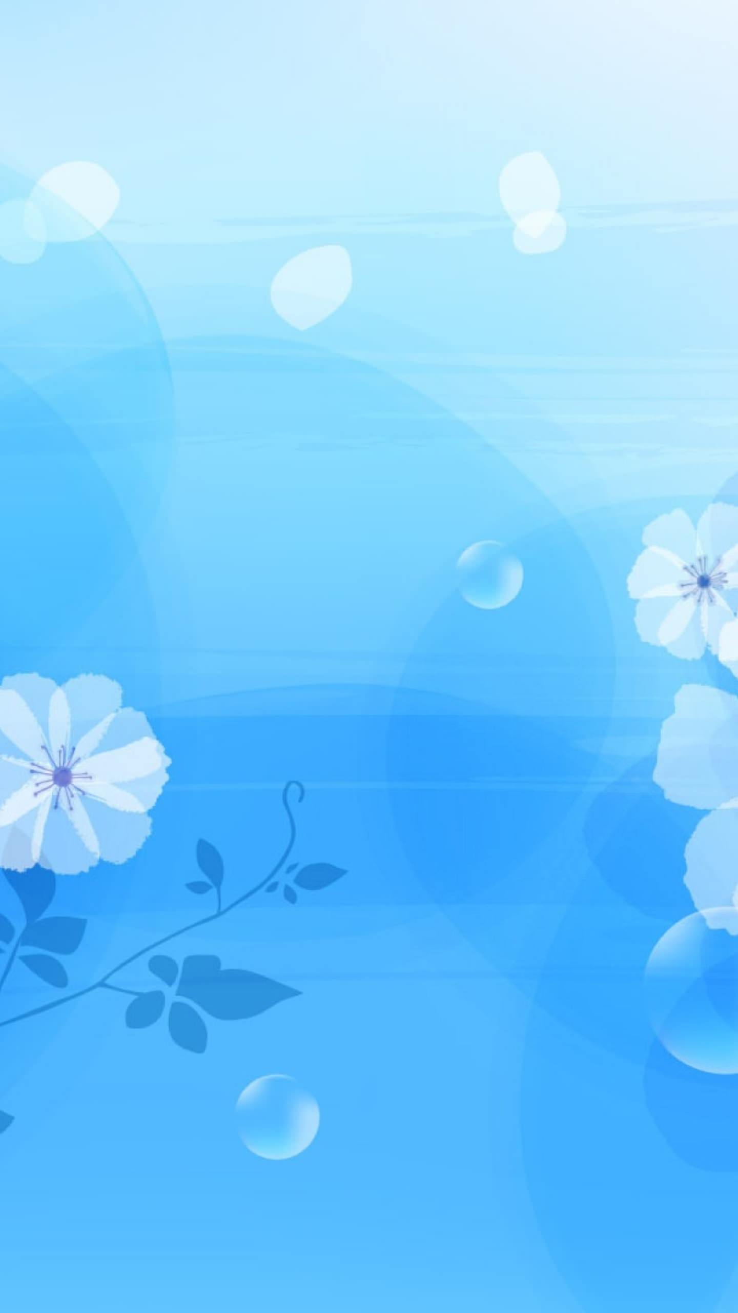 Background Bunga Biru