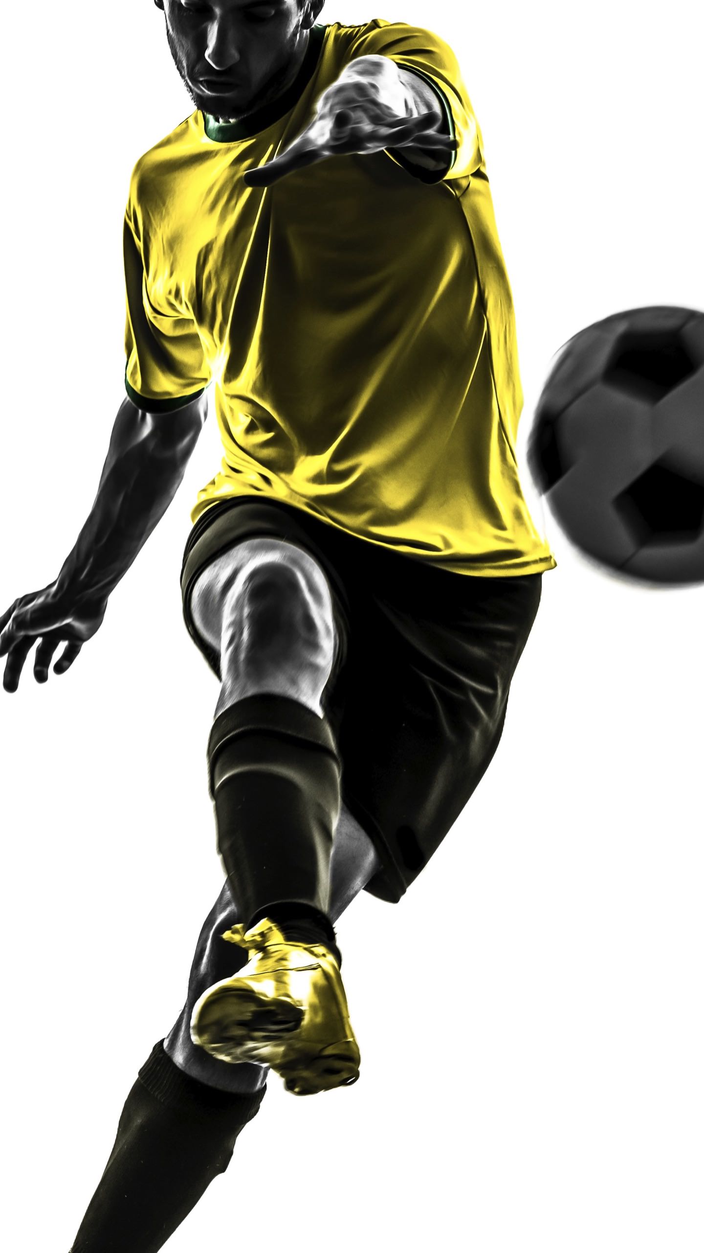 Sepakbola Bola Kuning Hitam Wallpapersc Android