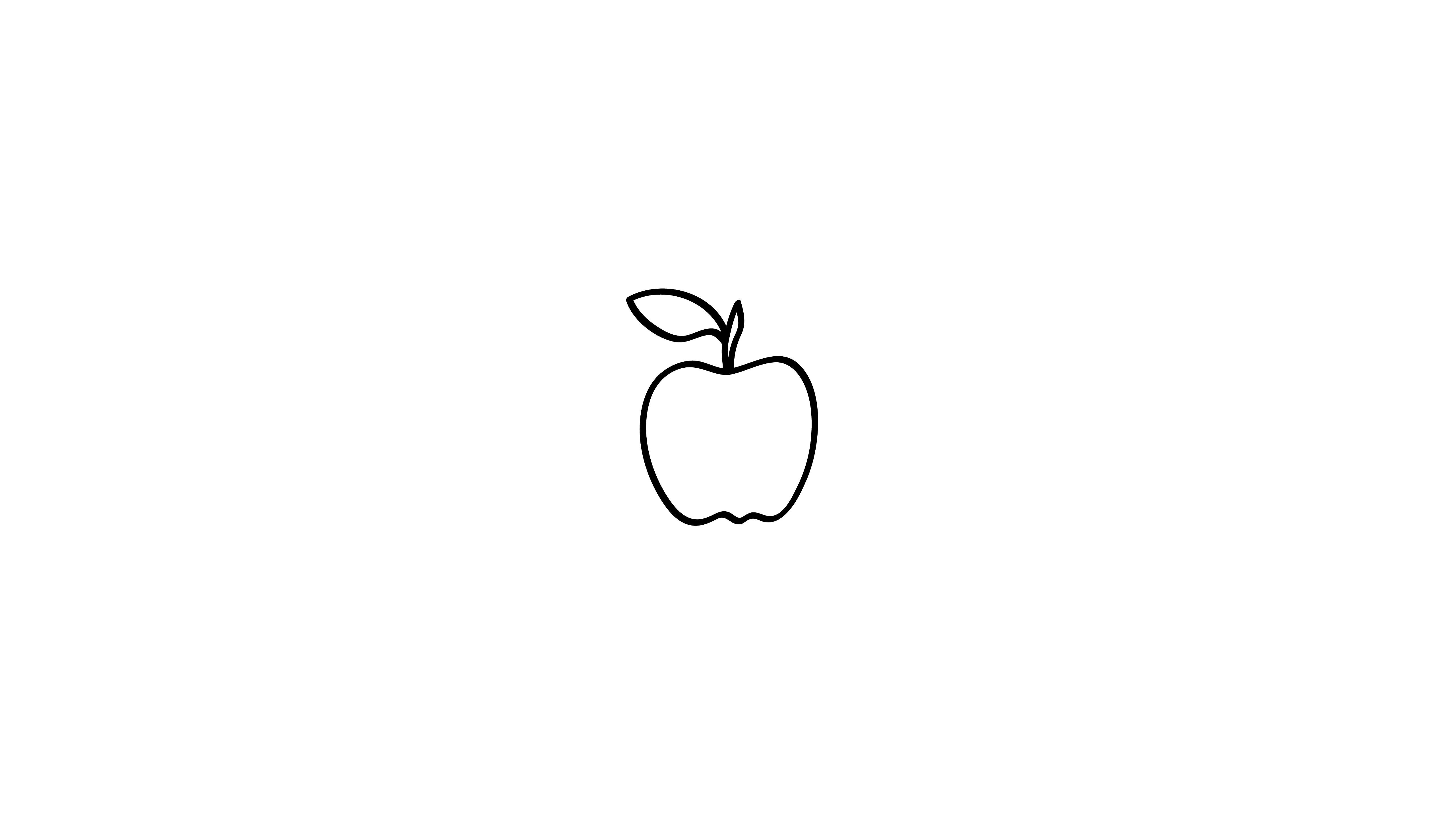 Appleイラスト白黒 Wallpaper Sc Desktop