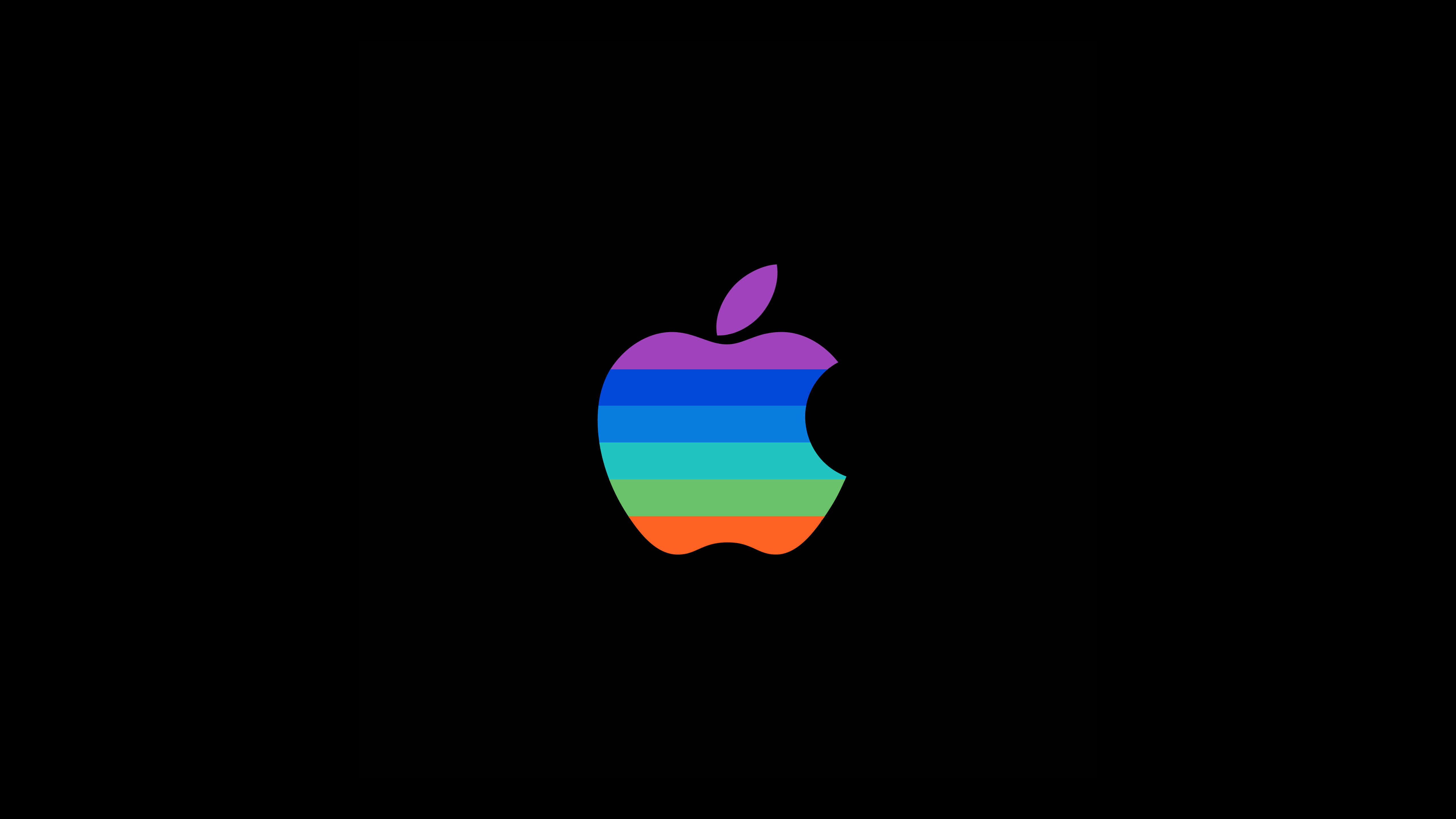 Apple logo colorful black cool  wallpaper.sc Desktop