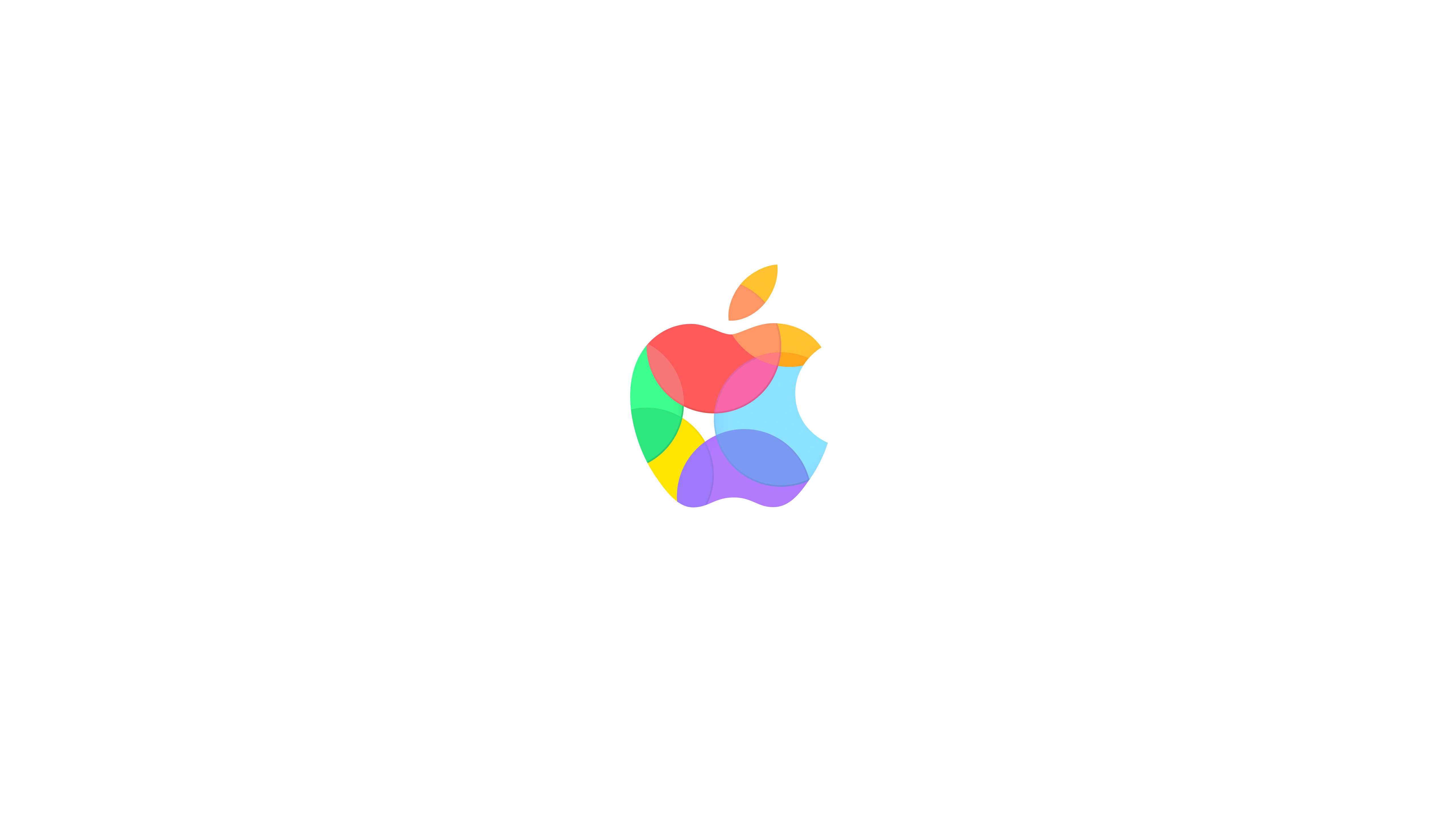 Appleロゴカラフル白 Wallpaper Sc Desktop