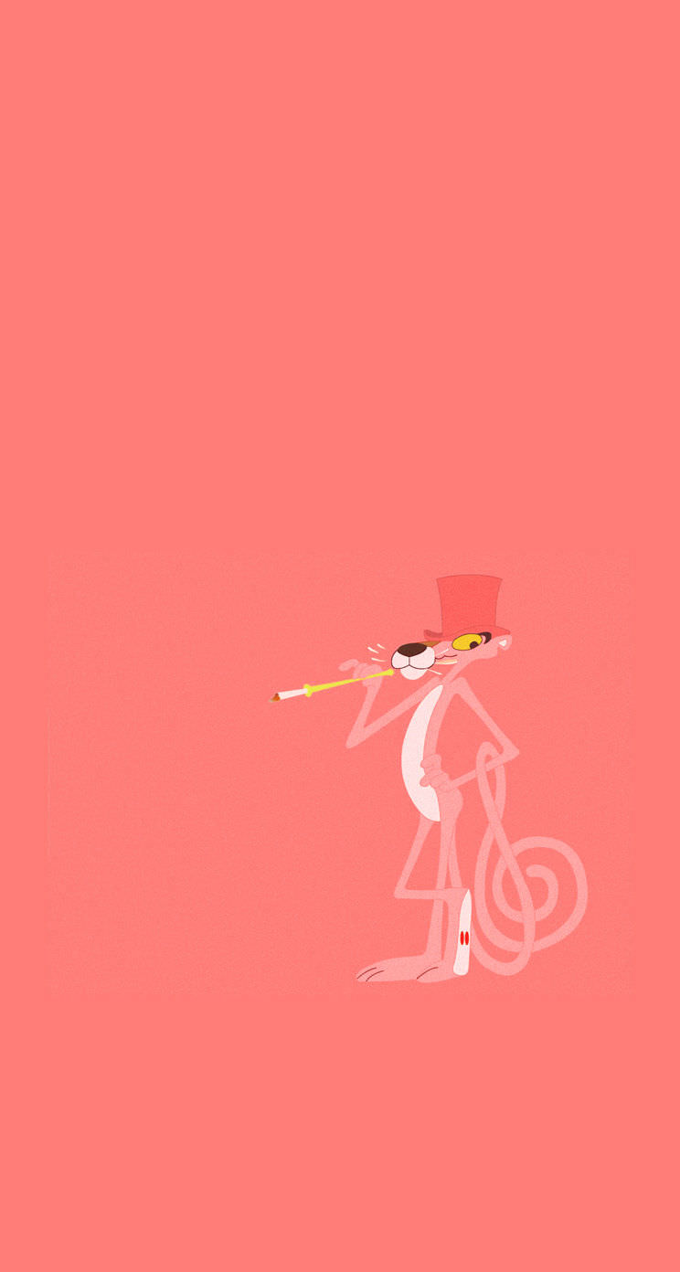 Chara Pink Panther peach | wallpaper.sc iPhone5s,SE