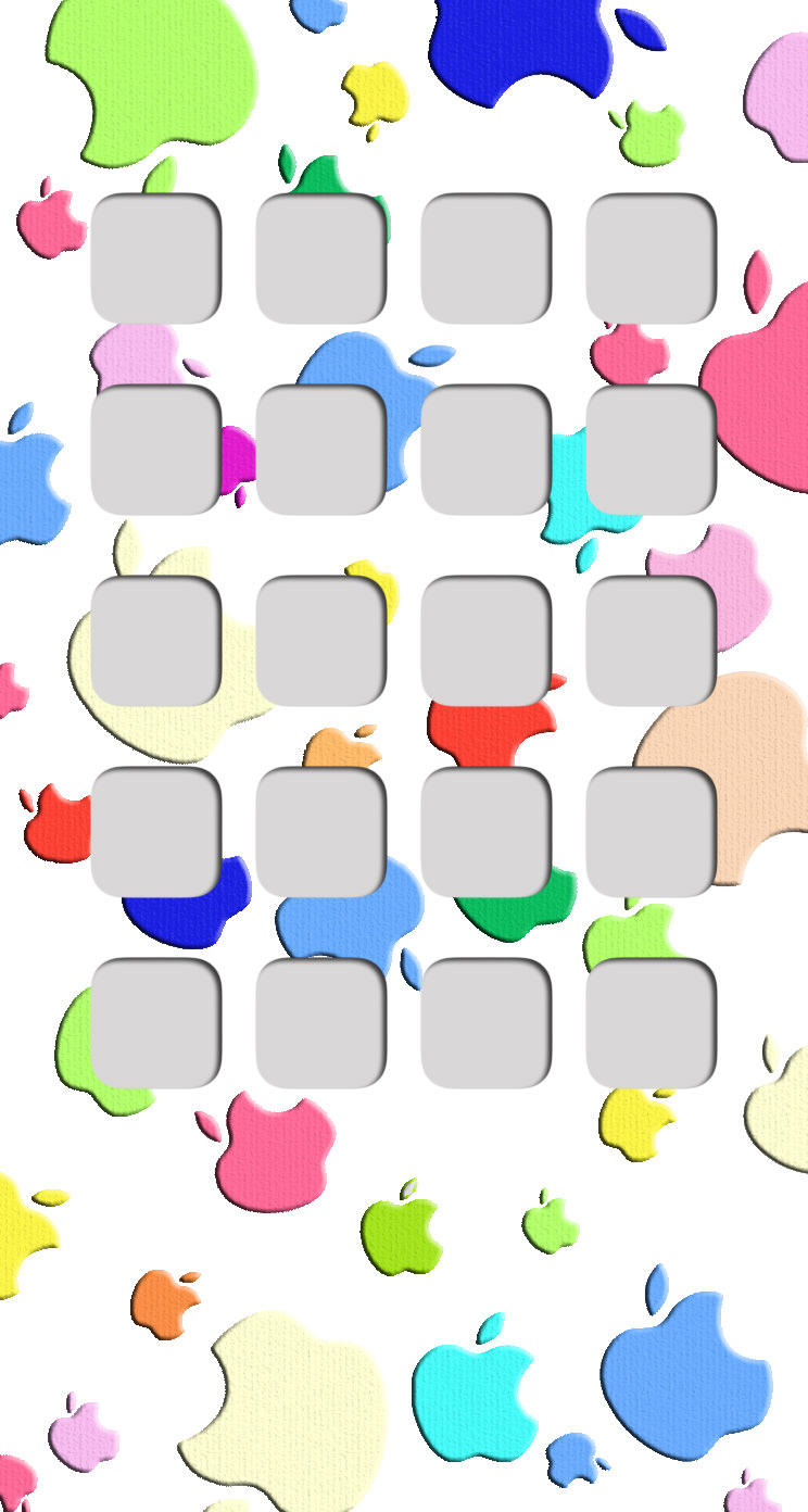 Timbul Apple Lucu Rak Berwarna Warni Wallpapersc IPhoneSE5s