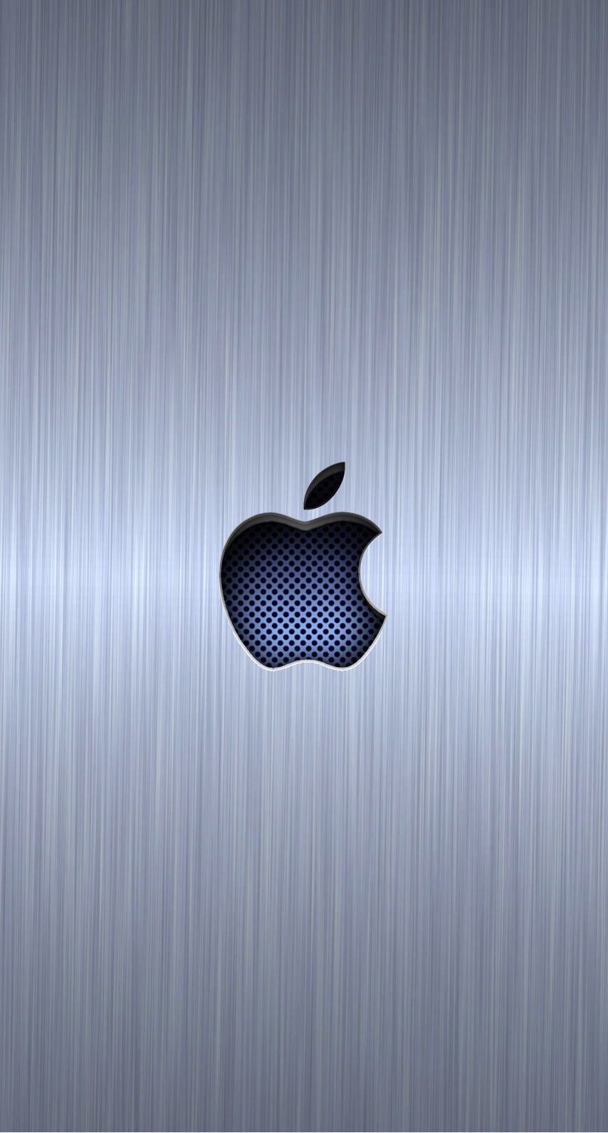 Logo Apple Keren Perak Biru Wallpapersc IPhone7