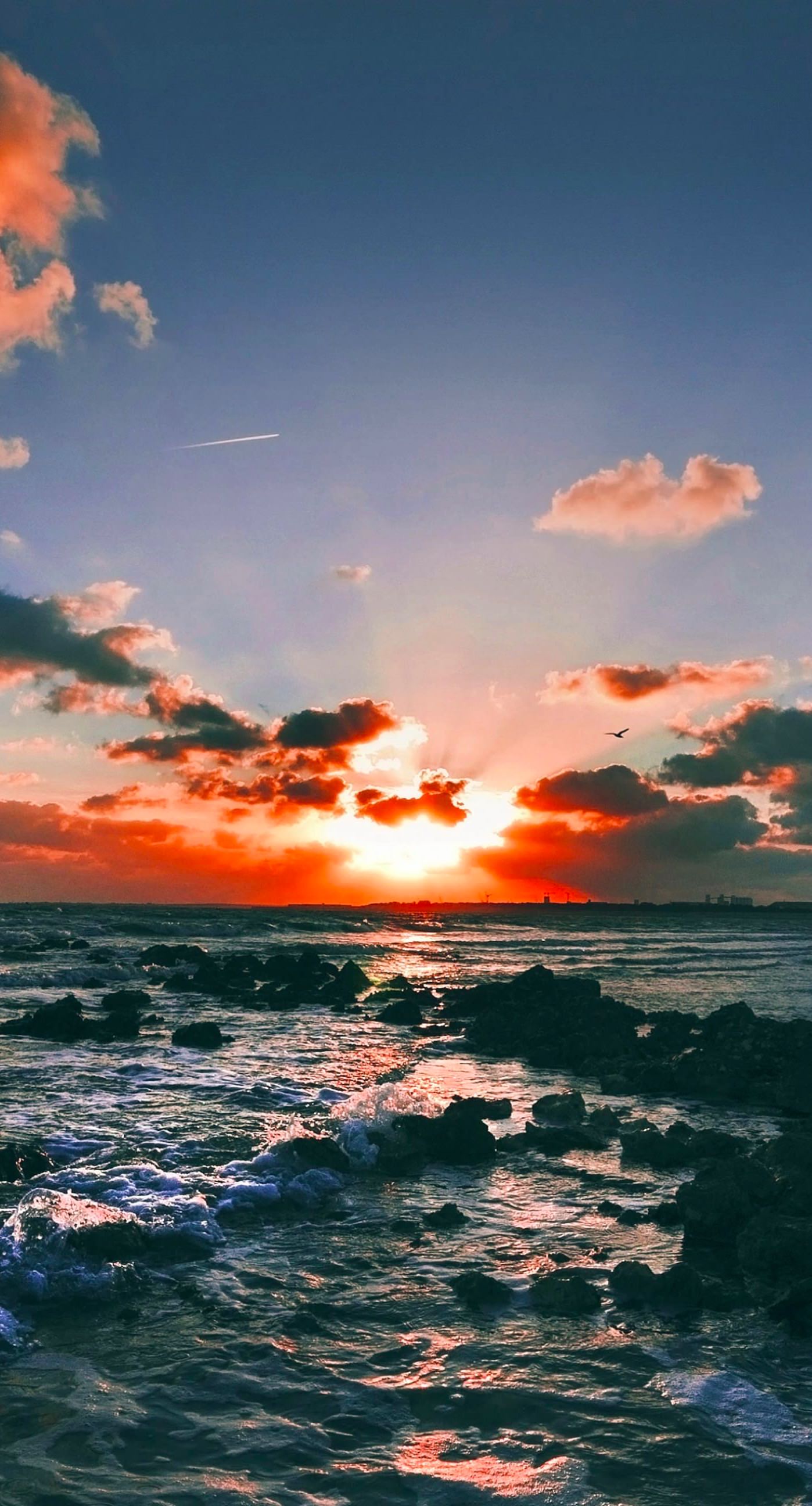 Pemandangan Langit Laut Senja Wallpapersc IPhone7Plus