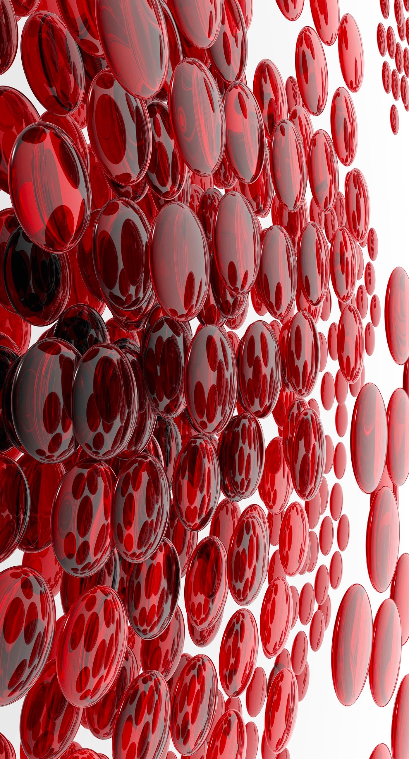 Lingkaran Merah Keren 3D Wallpapersc IPhone8Plus