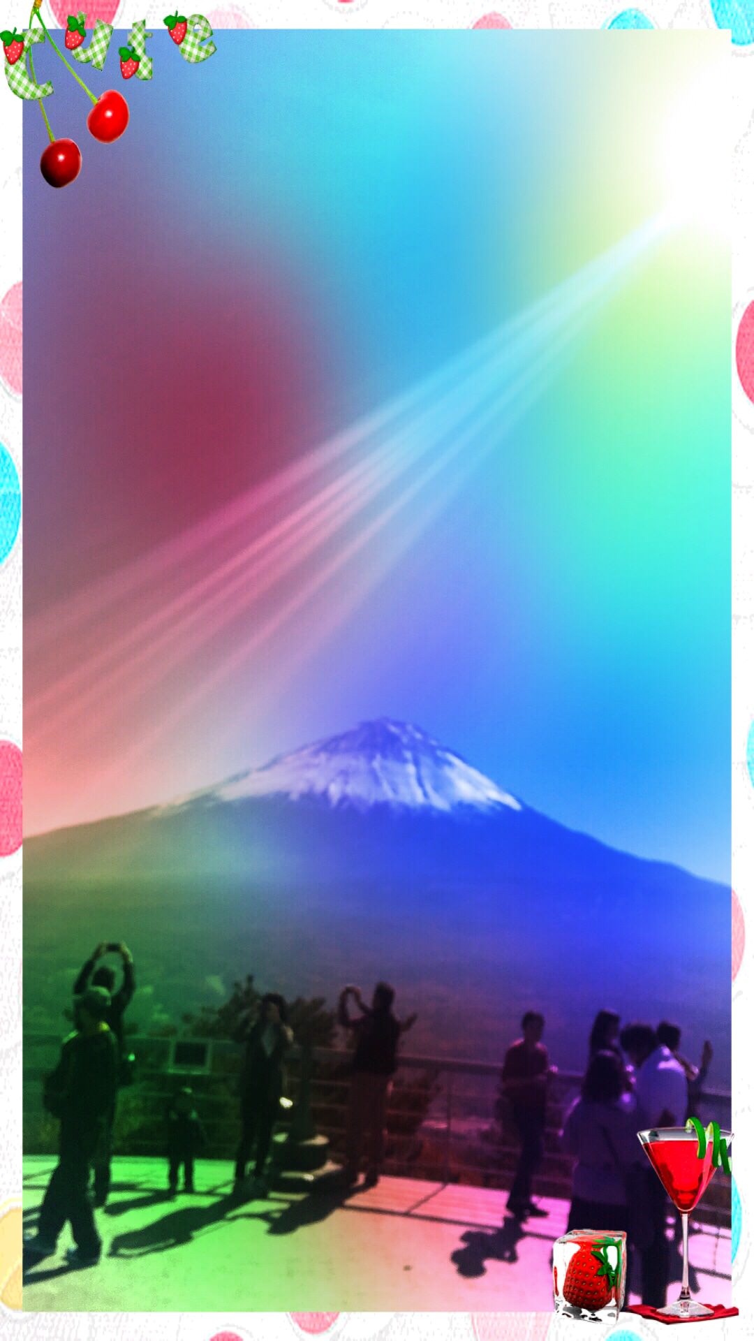富士山 さくらんぼ Wallpaper Sc スマホ壁紙