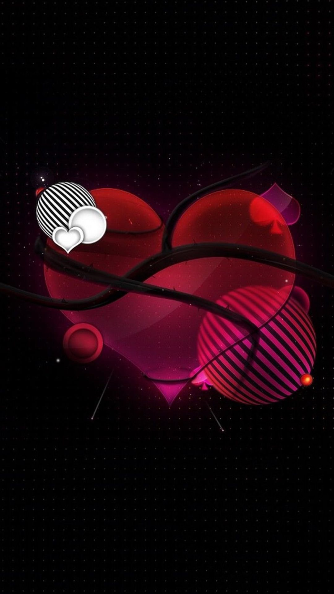 El rojo y el negro para las mujeres del corazón | wallpaper.sc Android