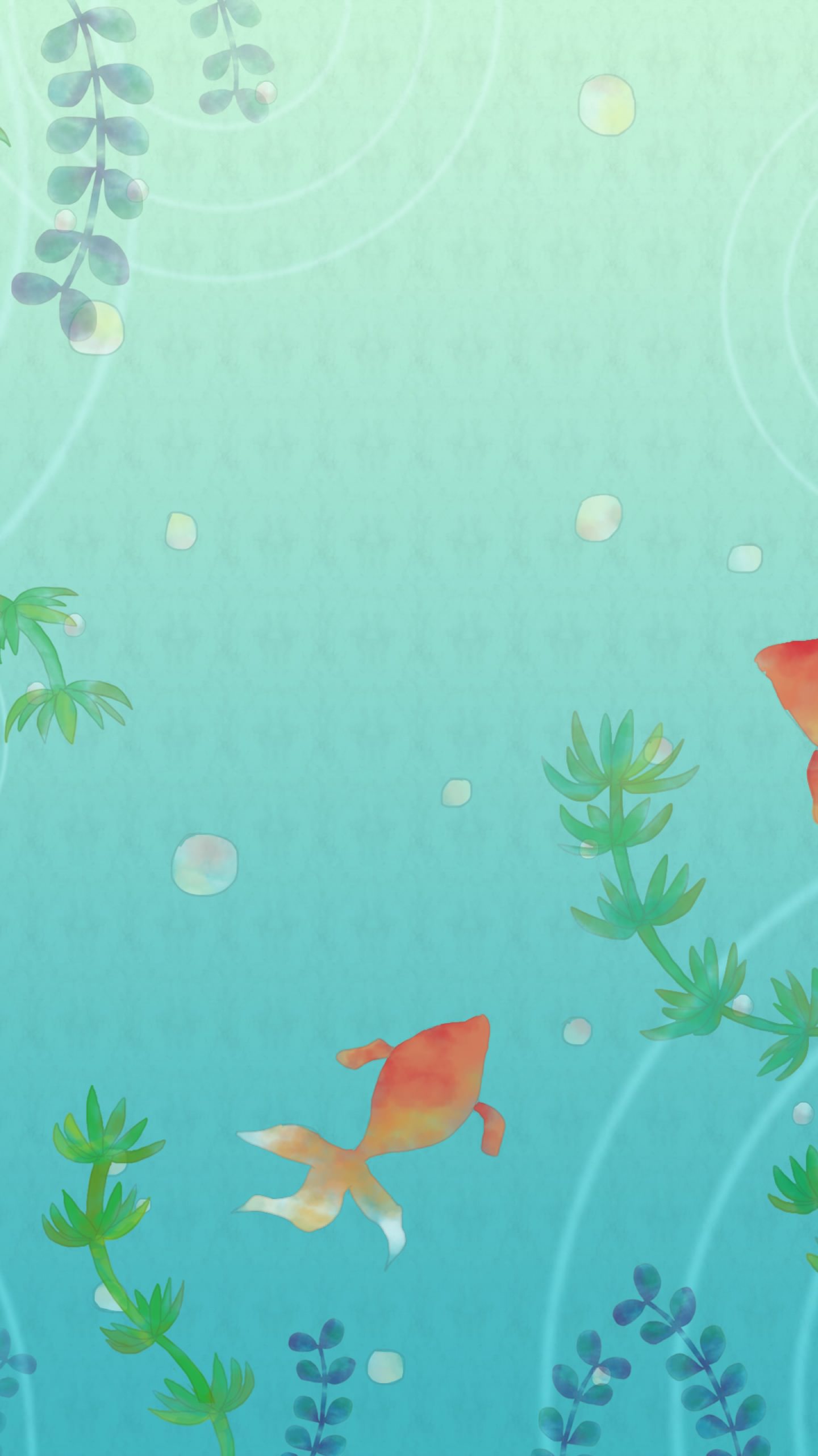 Goldfish Illustration Wallpaper Sc Smartphone