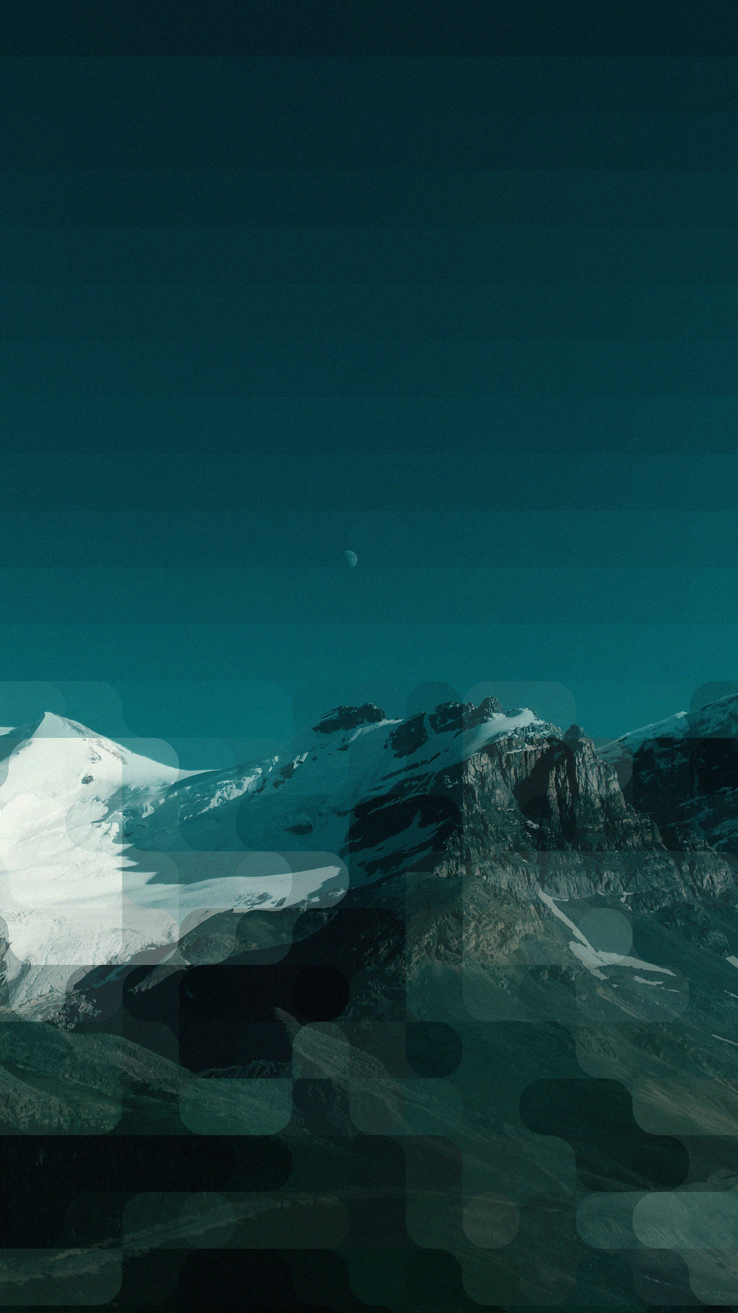 Pemandangan Gunung Salju Hijau Biru Wallpapersc Android