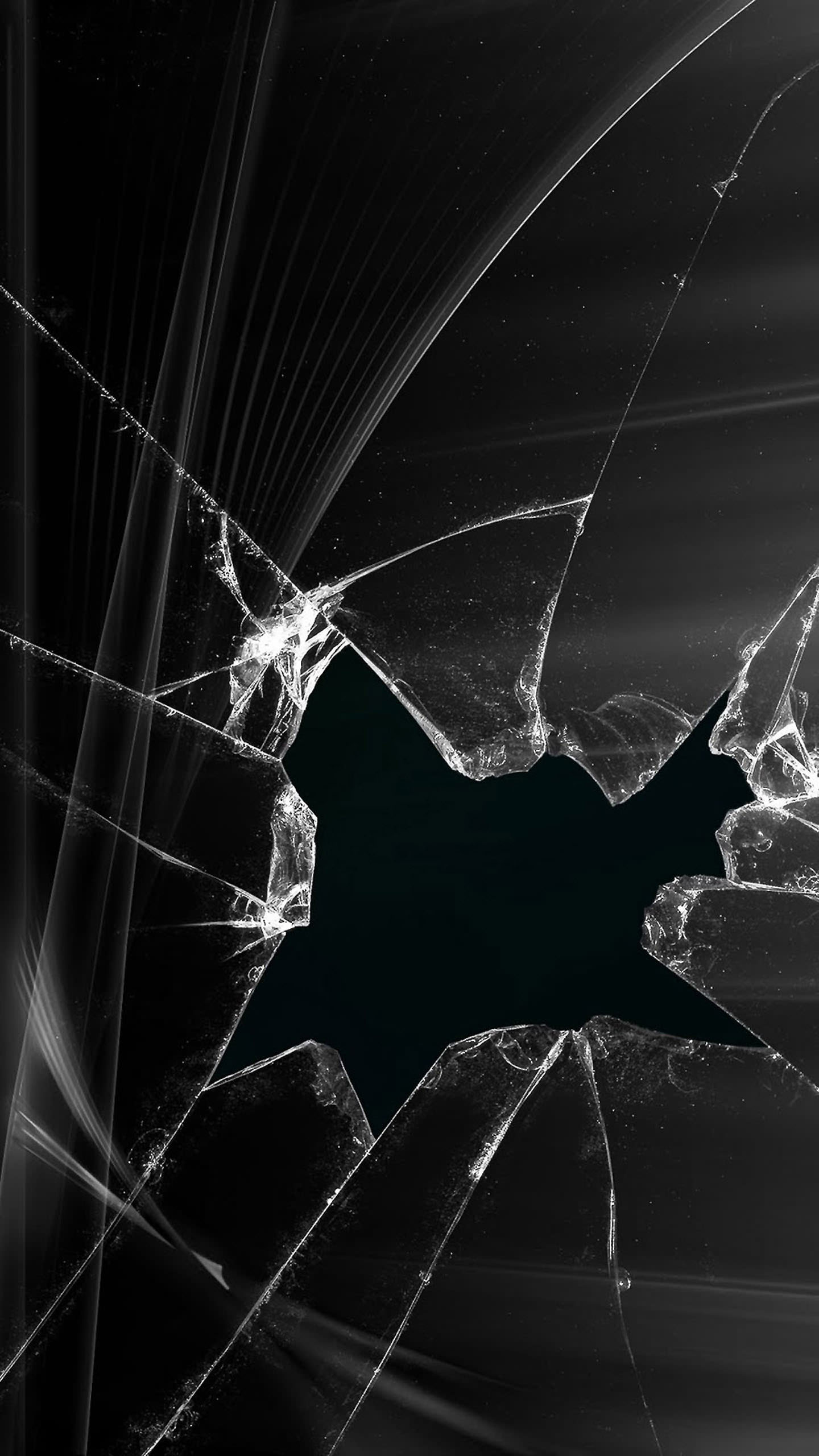 Glass is cracked display screen black  wallpaper.sc SmartPhone