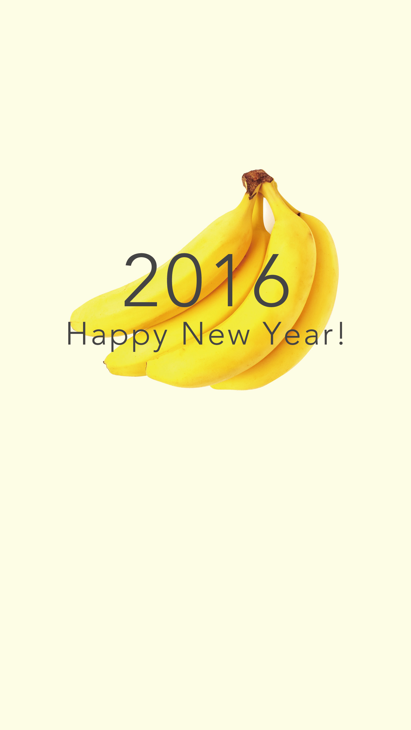 新年壁紙 Happy News Year 16 バナナ黄色 Wallpaper Sc スマホ壁紙