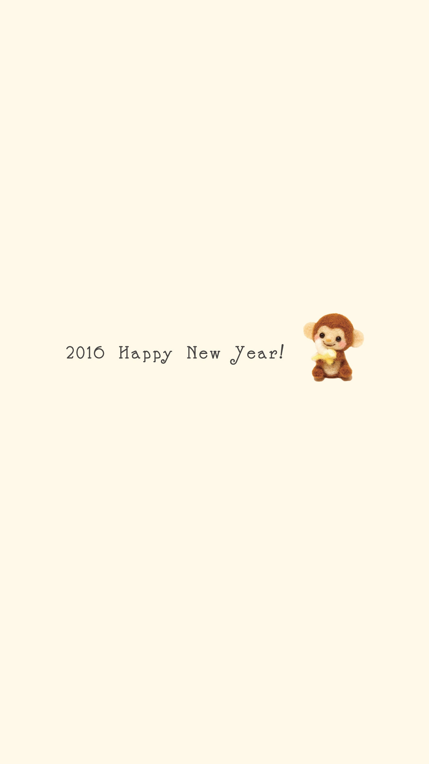 新年壁紙 Happy News Year 16 猿 黄色 Wallpaper Sc スマホ壁紙