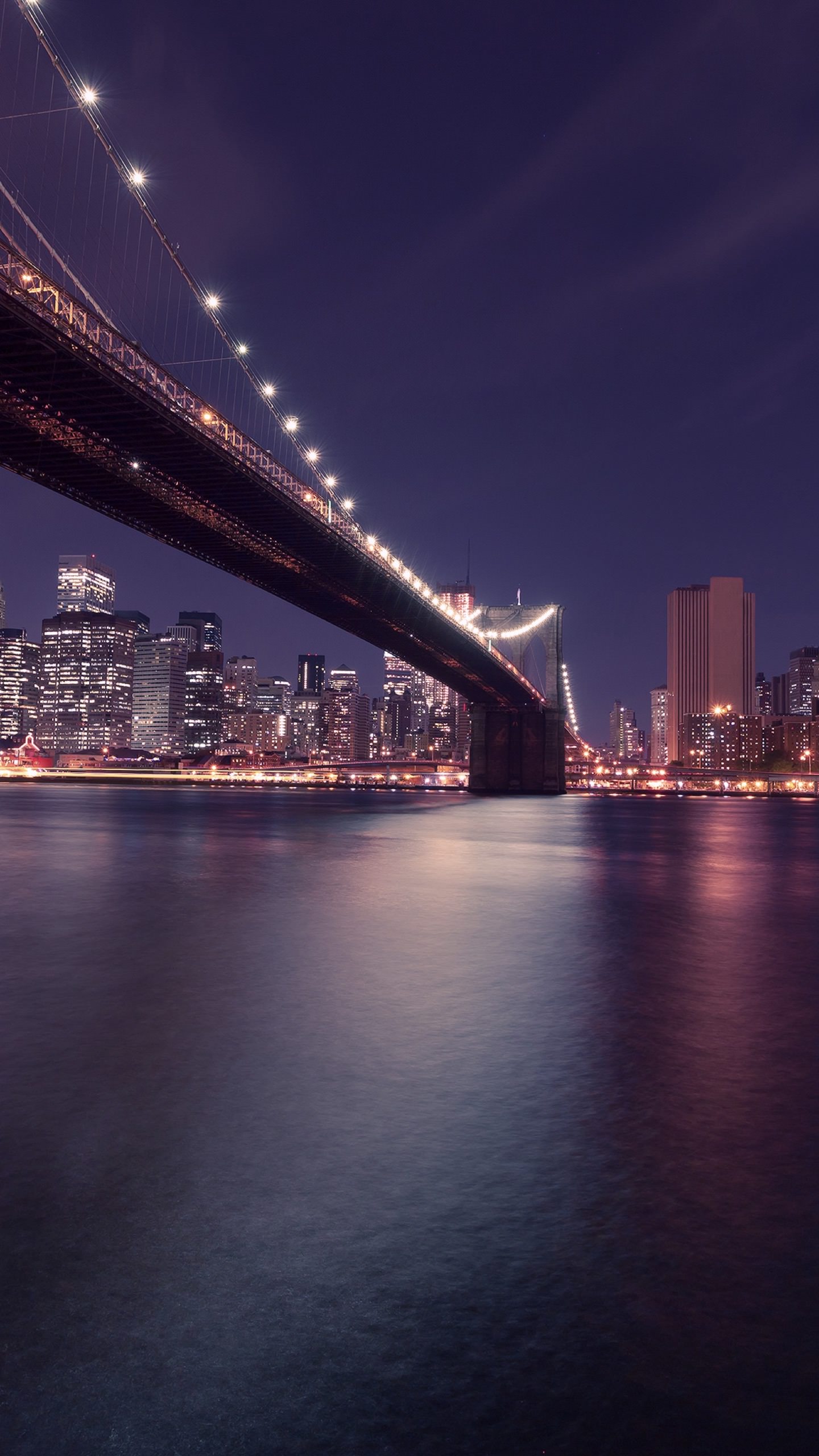 Landscape Night Scene Harbor Bridge Wallpaper Sc Smartphone