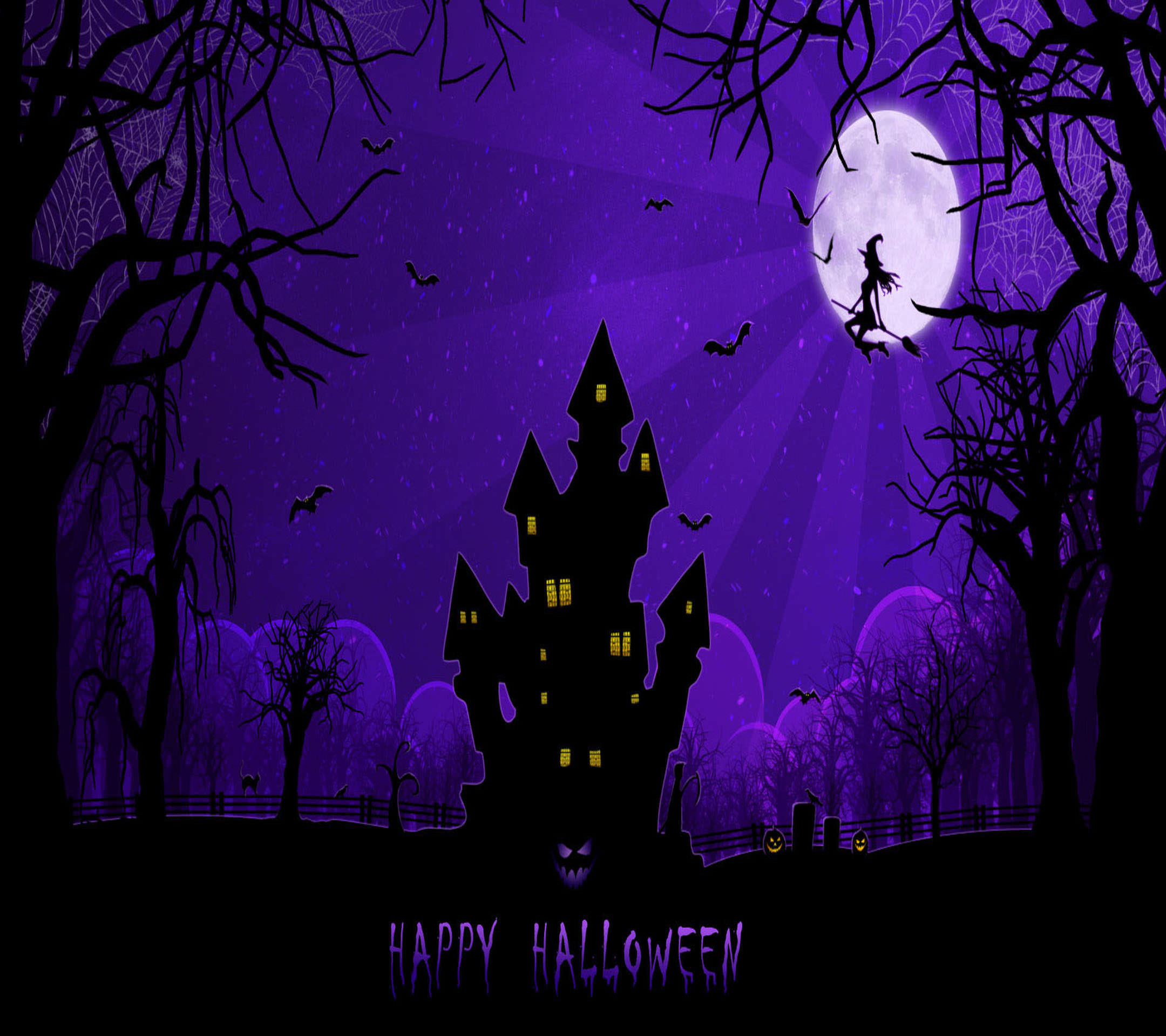 Halloween Purple Wallpaper Sc Smartphone