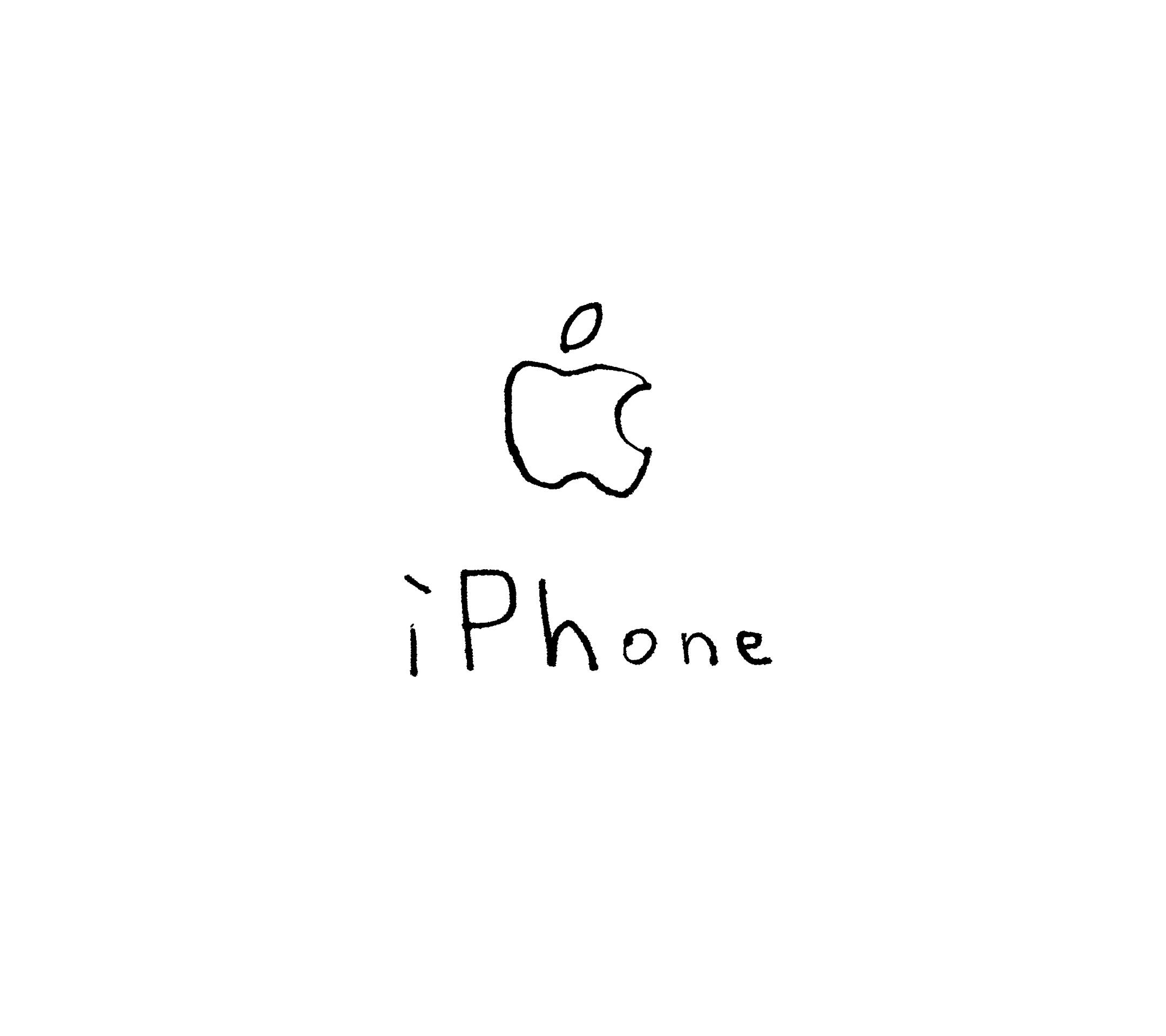 Illustrations Apple Logo Iphone White Wallpaper Sc Smartphone