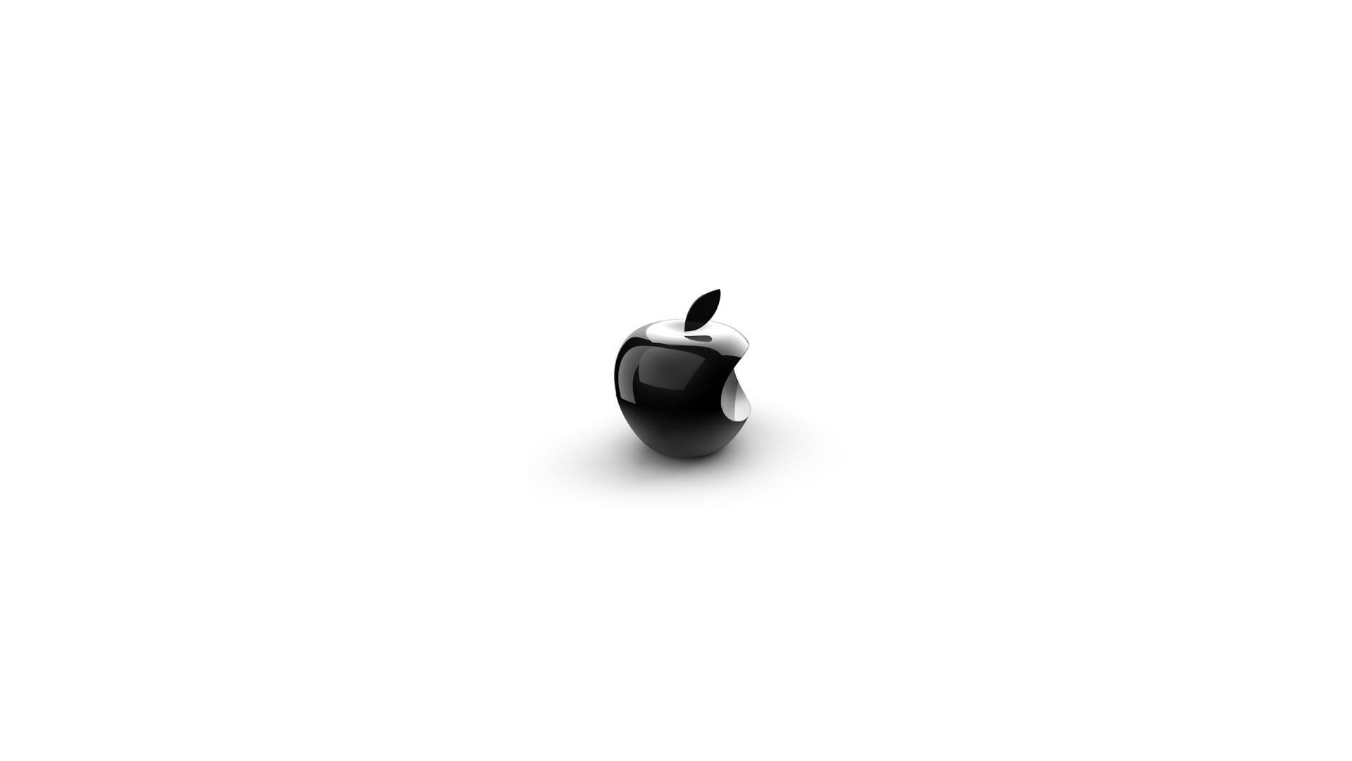 Illustration Apple Three Dimensional Black And White Wallpaper Sc Desktop