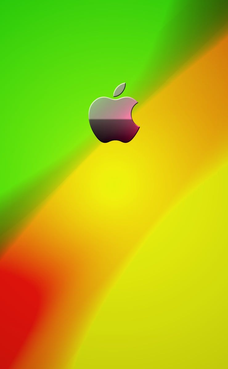 Apple橙黄緑 Wallpaper Sc Iphone4s壁紙