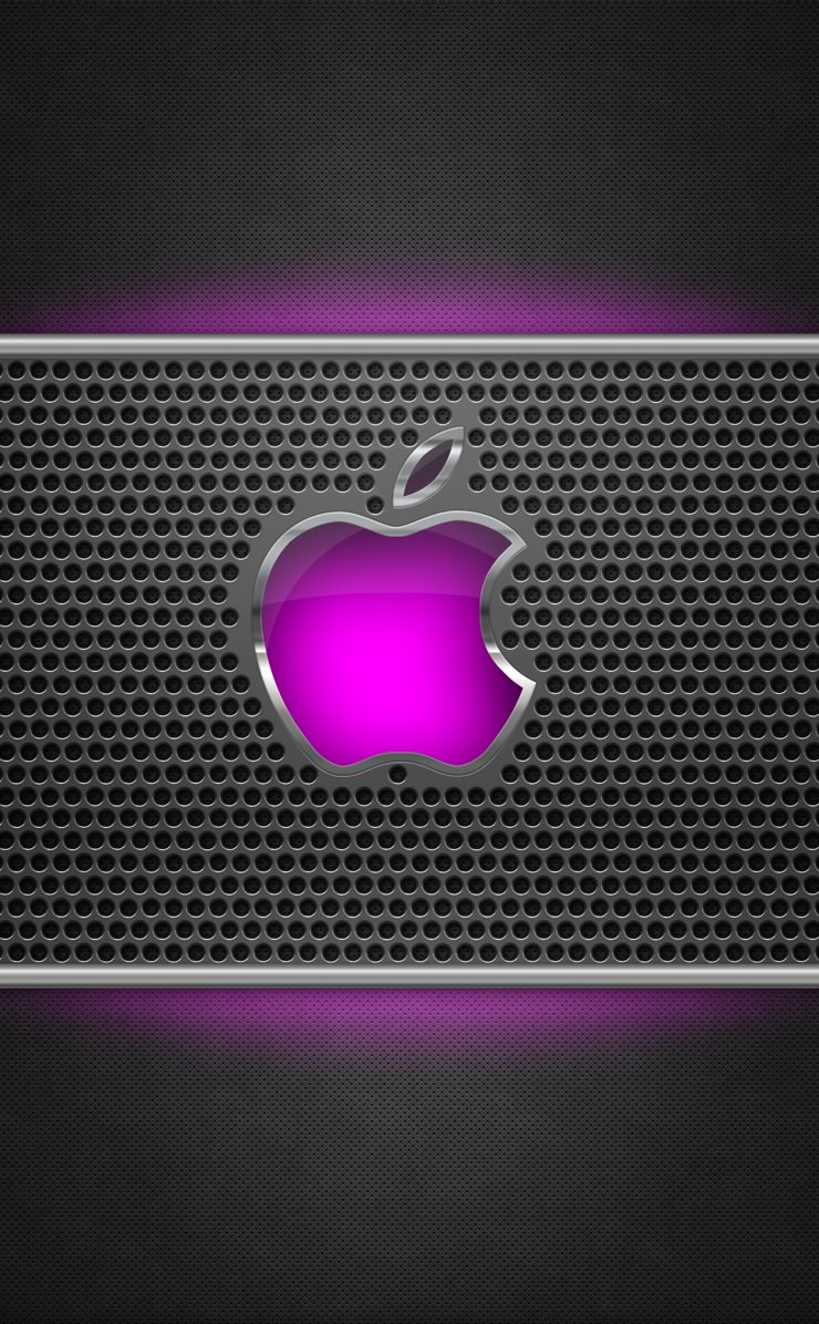Apple黒紫 Wallpaper Sc Iphone4s壁紙