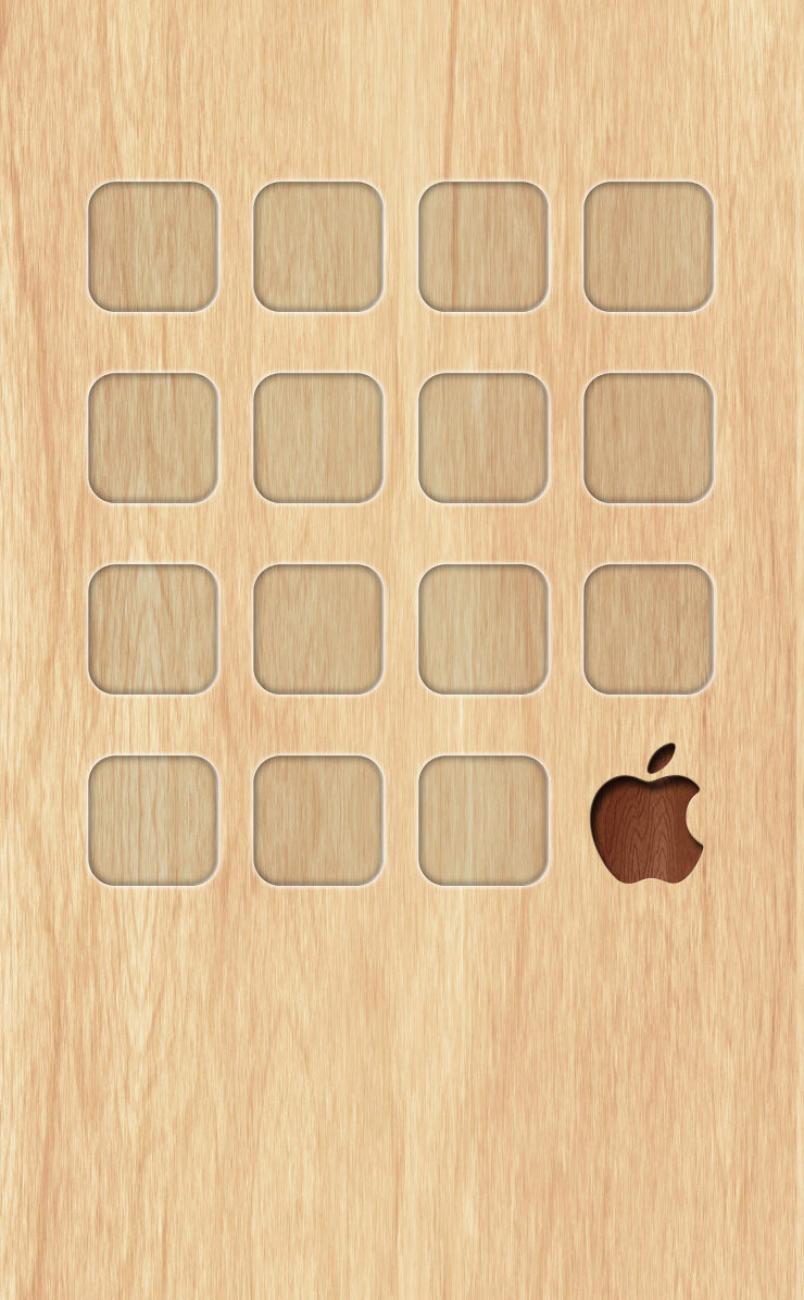 Apple Wood Shelf Wallpaper Sc Iphone4s