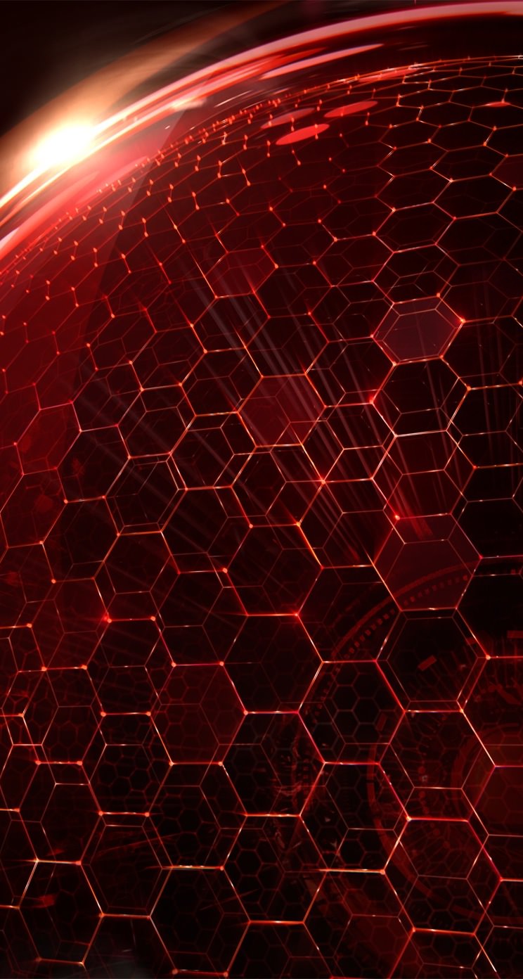 Honeycomb Pattern Red Wallpaper Sc Iphone5s Se