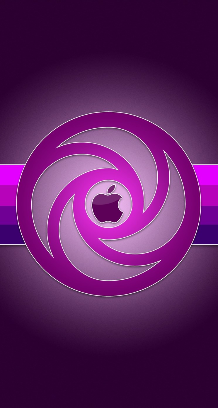 Apple Round Purple Wallpaper Sc Iphone5s Se