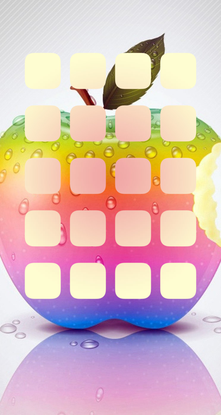 Cute Shelf Apple Fruit Colorful Wallpaper Sc Iphone5s Se