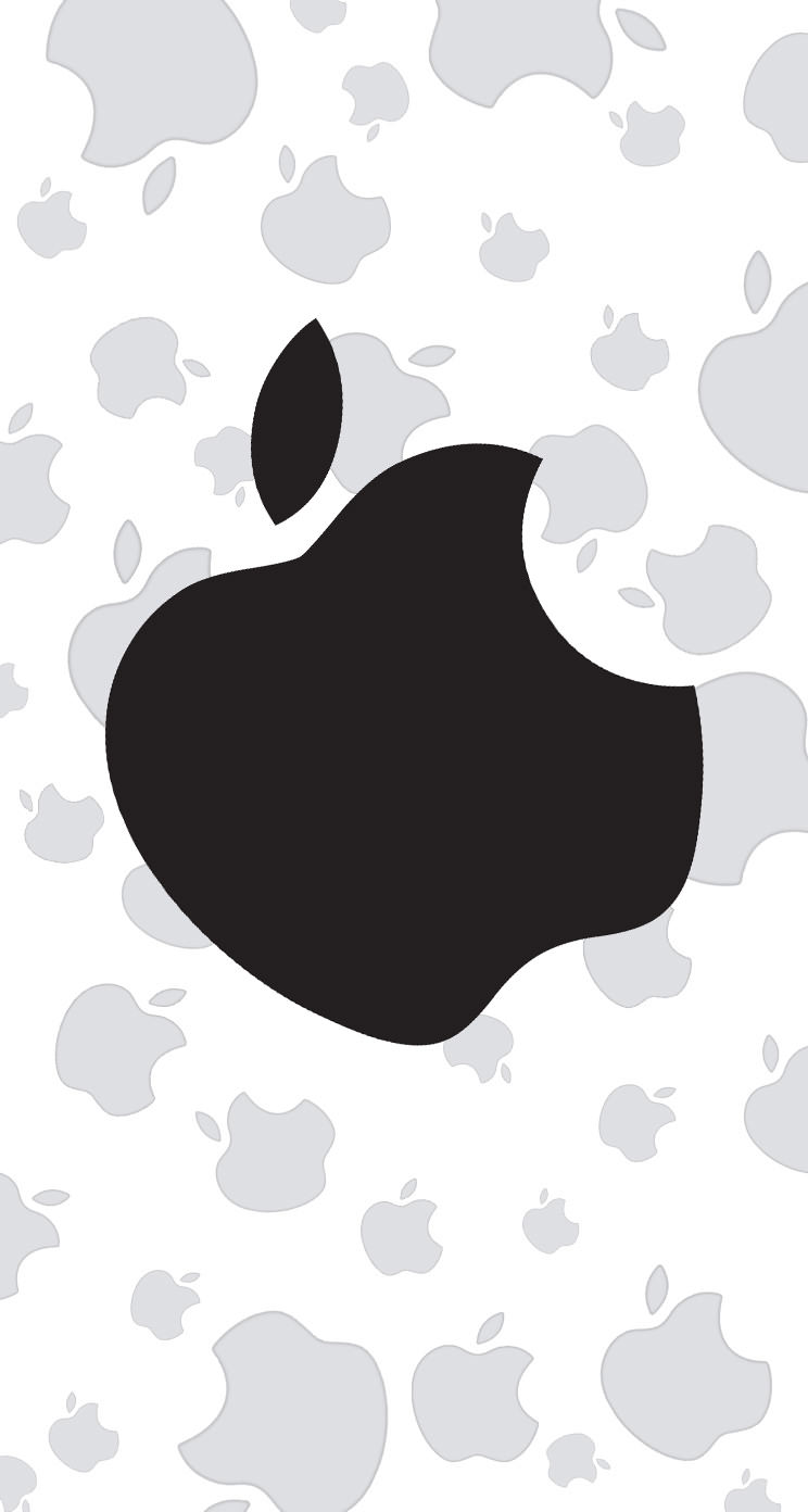Monoton Monokrom Lucu Apple Logo Wallpaper Sc Iphonese 5s