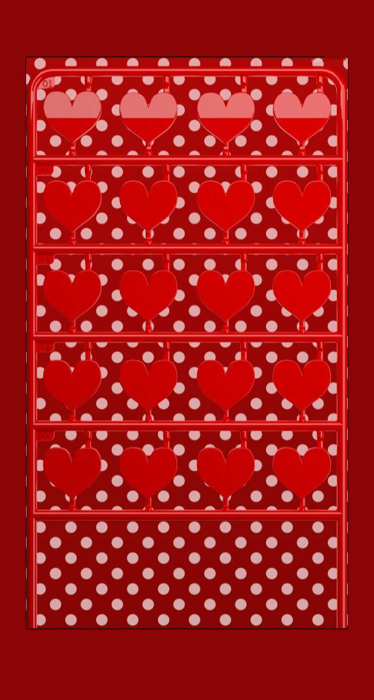 棚ハート赤ドット可愛い女子向け Wallpaper Sc Iphone5s Se壁紙