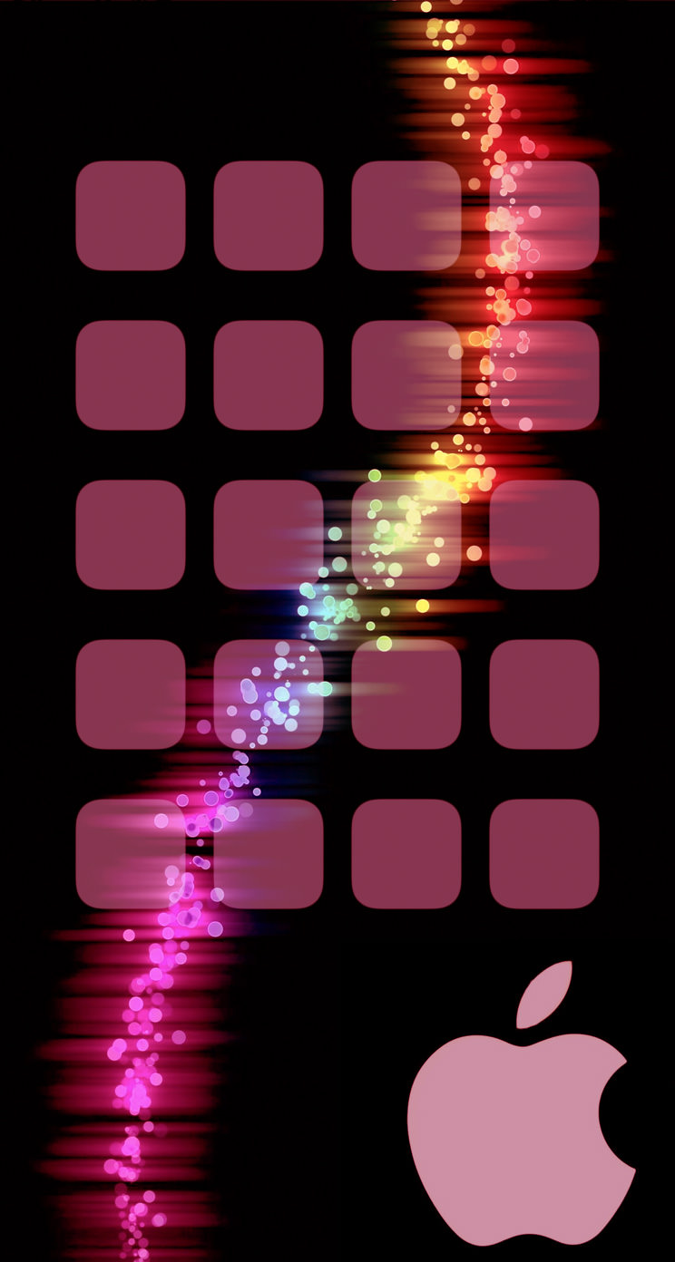 Appleロゴ棚赤紫 Wallpaper Sc Iphone5s Se壁紙