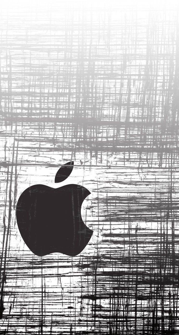 Appleロゴモノクロクール Wallpaper Sc Iphone5s Se壁紙