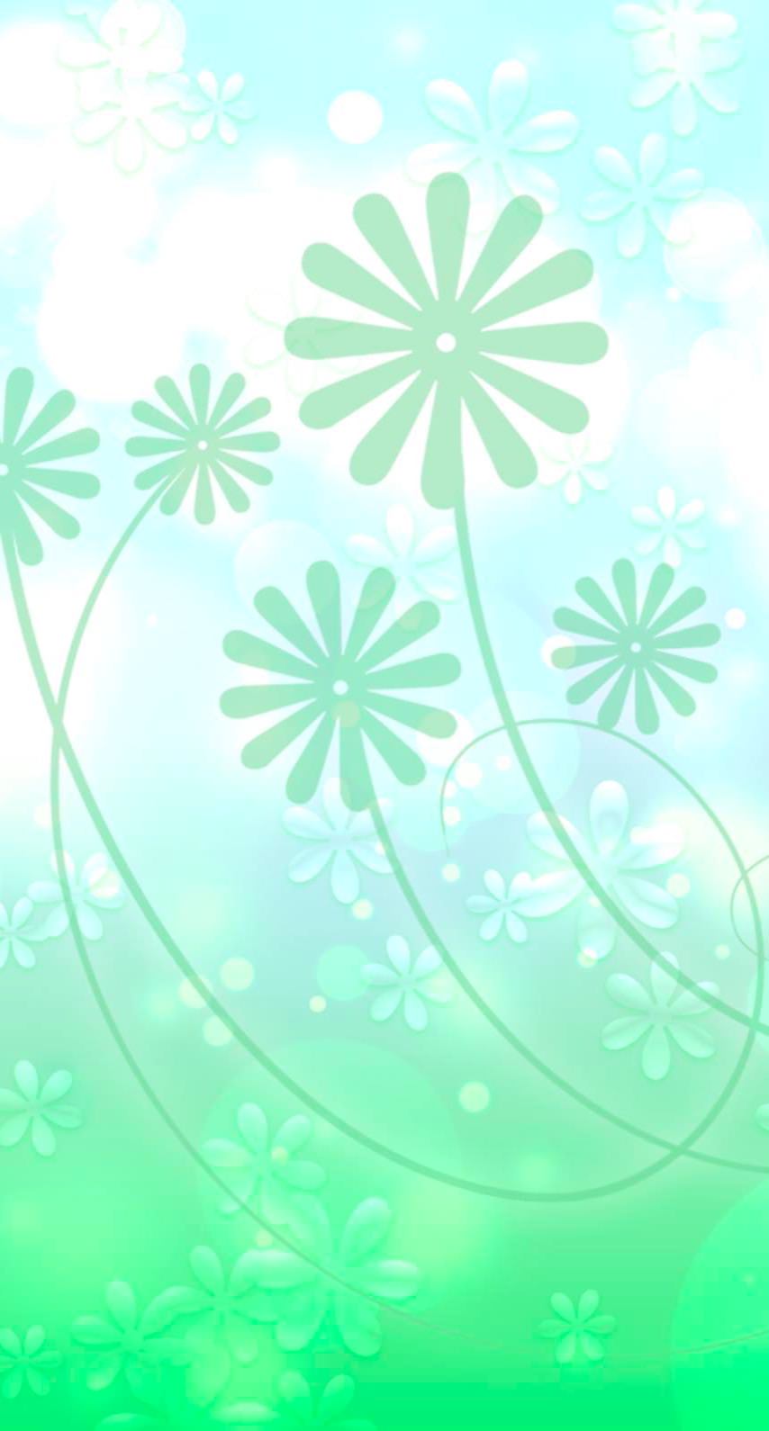 緑葉花白可愛い Wallpaper Sc Iphone6s壁紙