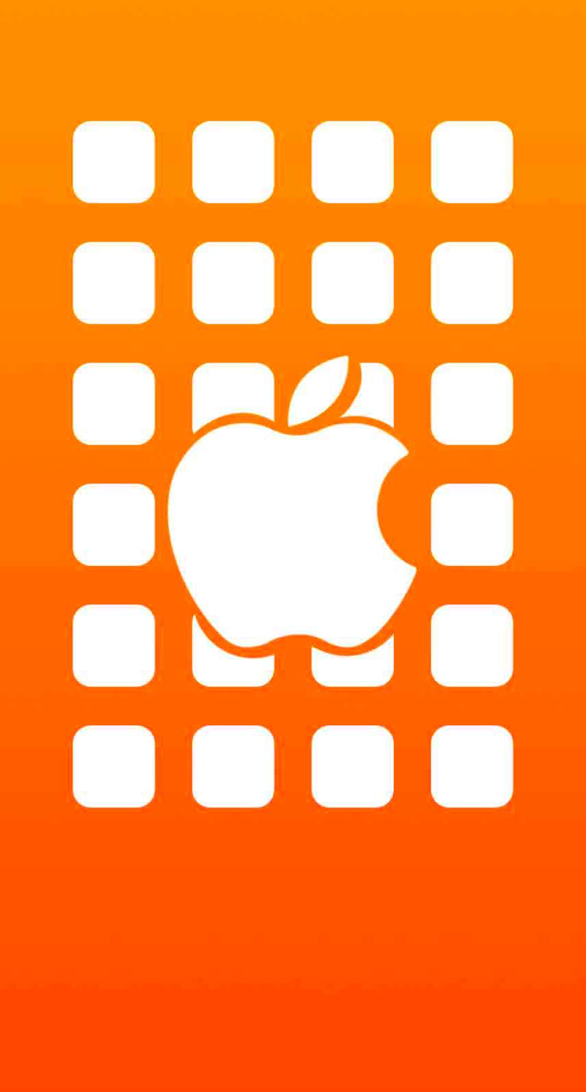 Appleロゴ棚橙 Wallpaper Sc Iphone6s壁紙