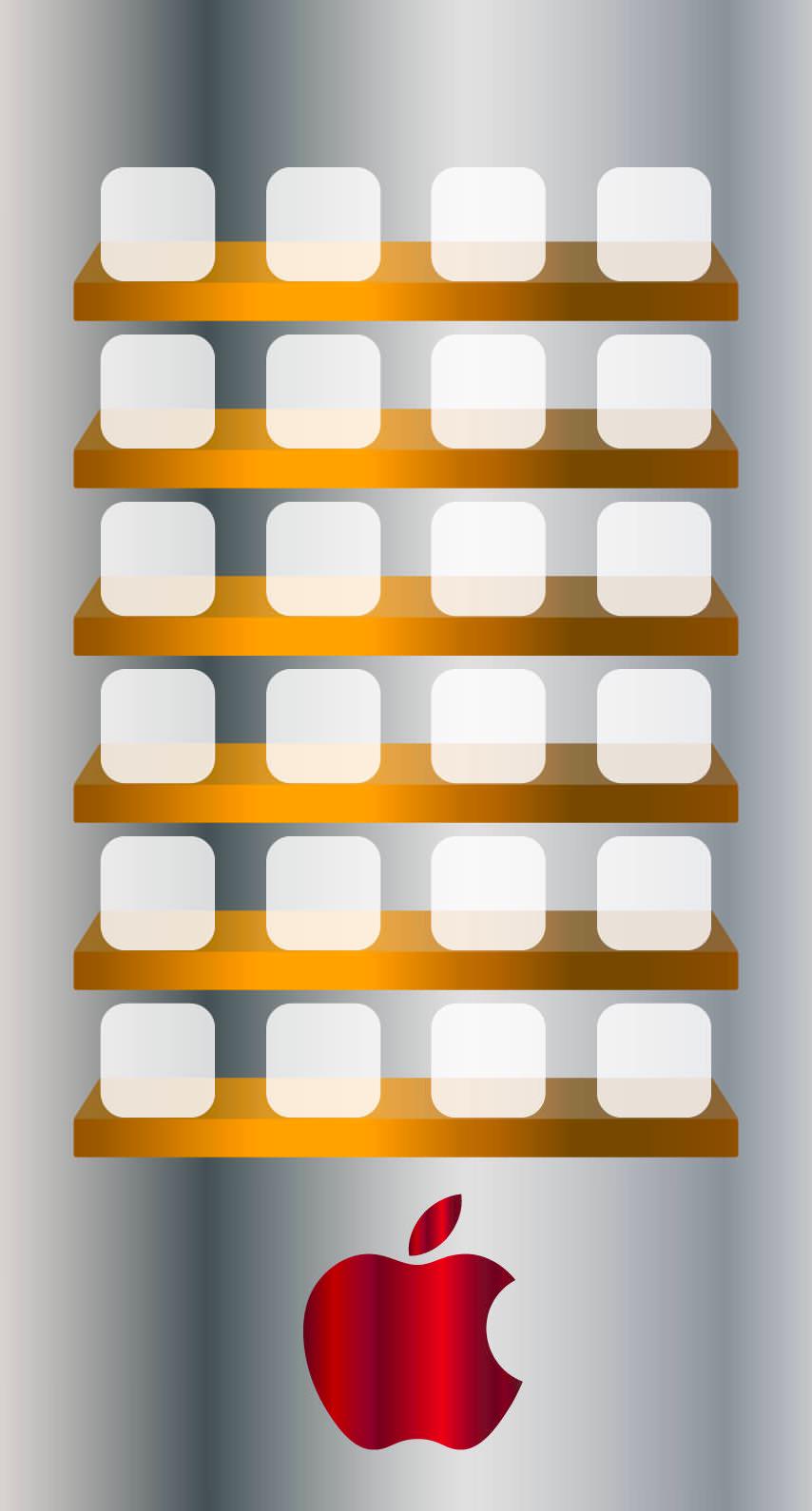Apple Logo Shelf Cool Wallpaper Sc Iphone6s