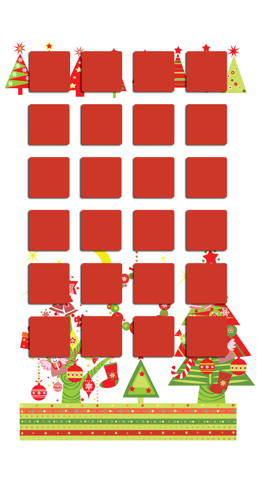 棚クリスマスツリーカラフル赤女子向け Wallpaper Sc Iphone6s壁紙