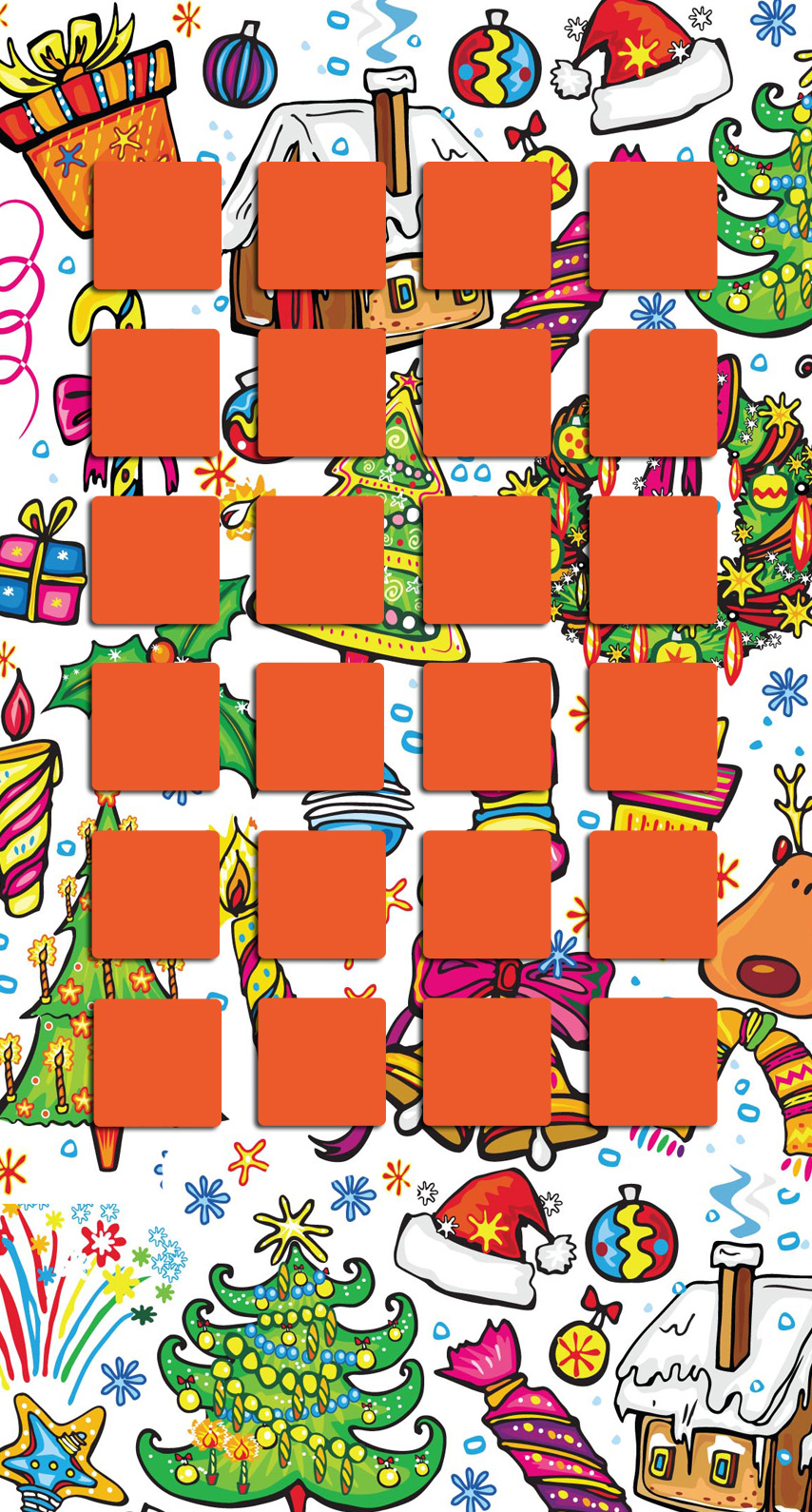 棚クリスマスツリーカラフル橙女子向け Wallpaper Sc Iphone6s壁紙