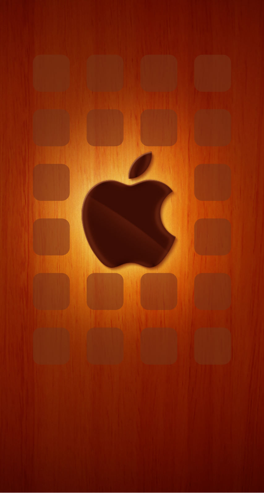 Appleロゴ棚板赤茶色 Wallpaper Sc Iphone6s壁紙