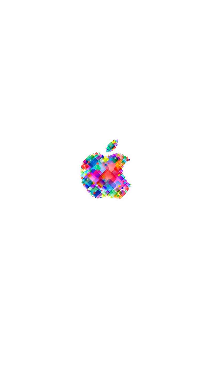 Appleロゴポップカラフル白 Wallpaper Sc Iphone6s壁紙