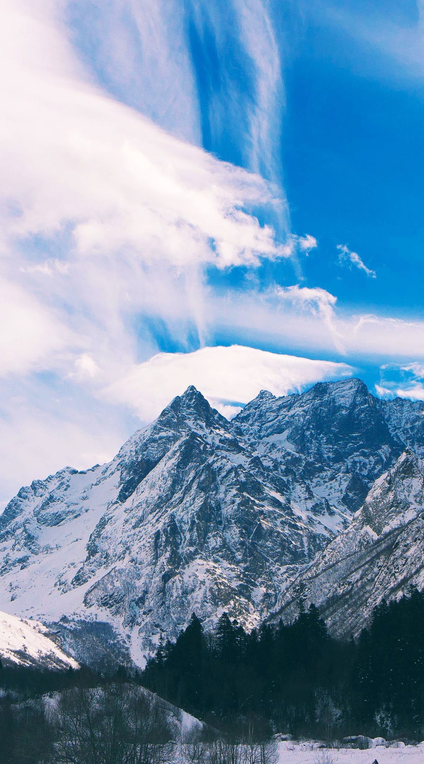 Awan Pemandangan Gunung Bersalju Wallpapersc IPhone6sPlus