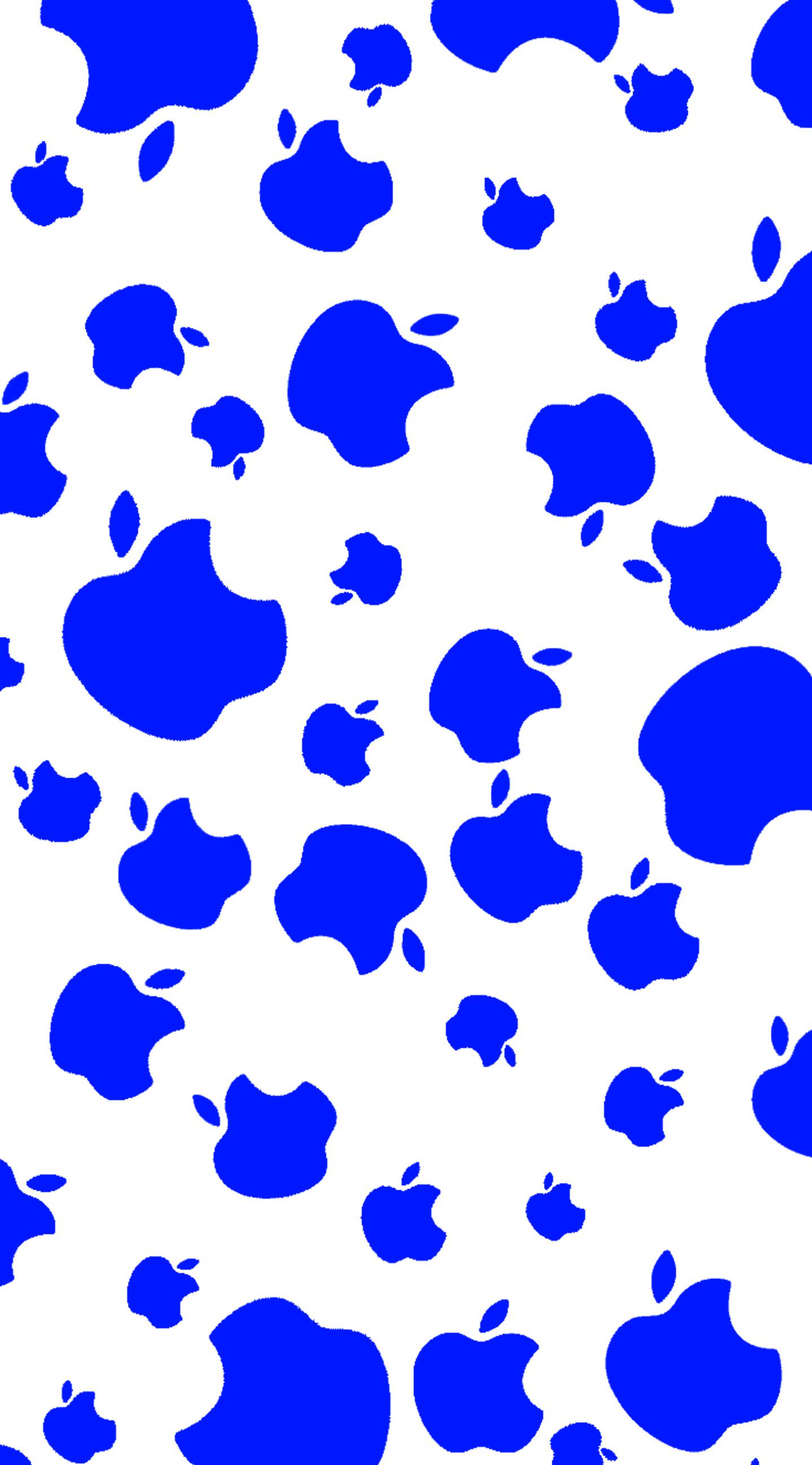 Apple Logo Blue Wallpaper Sc Iphone6splus