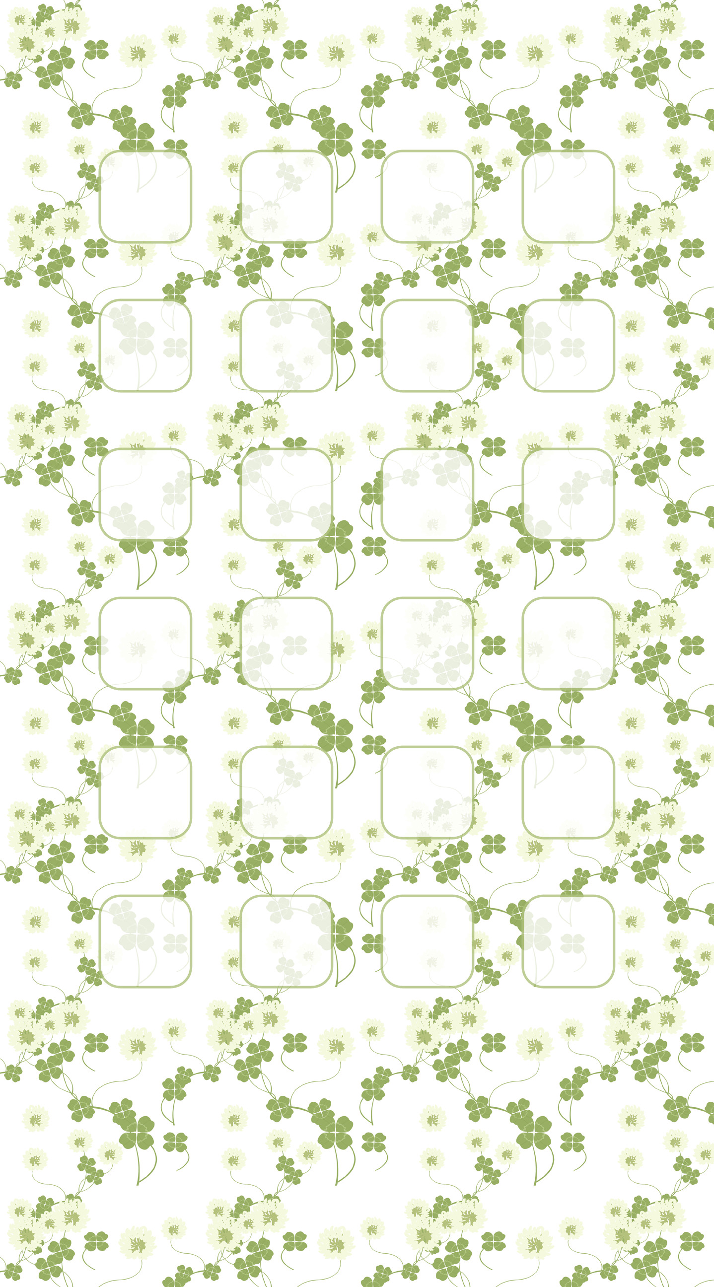 模様イラストクローバー緑棚 Wallpaper Sc Iphone6splus壁紙