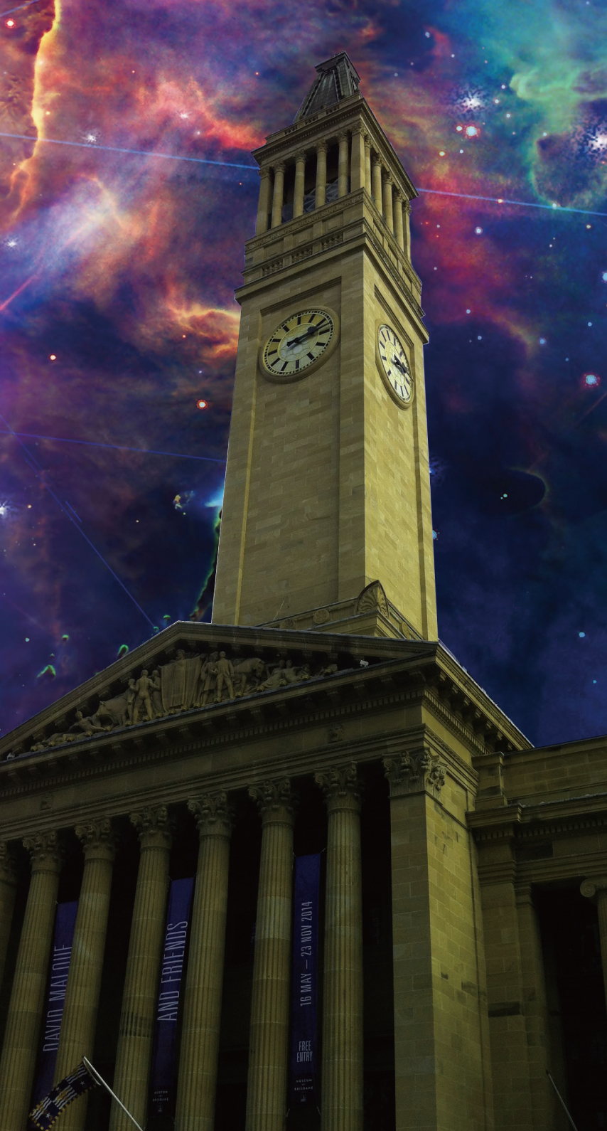 Building Space Clock Tower Wallpaper Sc Iphone7