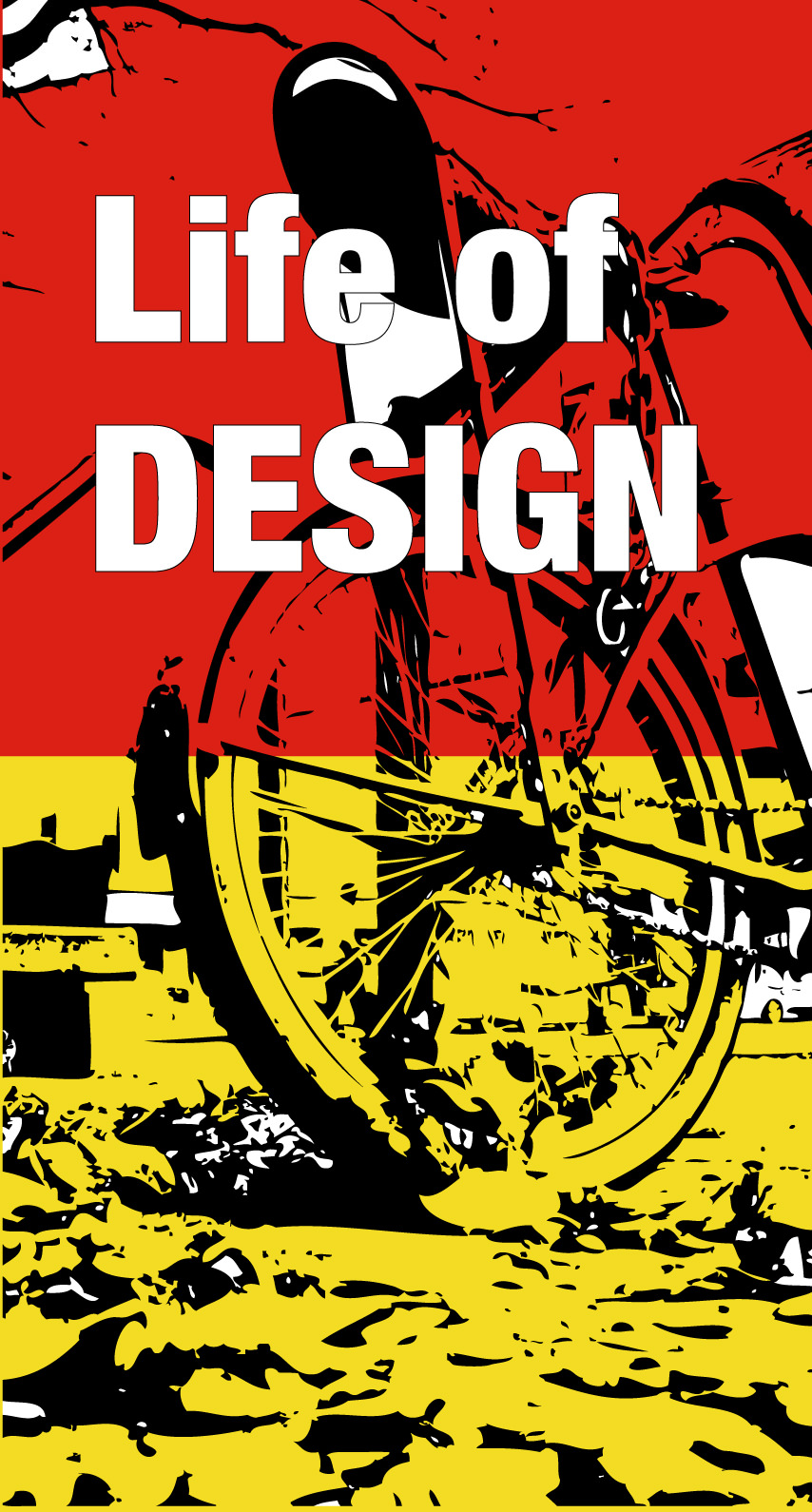Illustration Bicycle Red Yellow Life Of Design Wallpaper Sc Iphone7