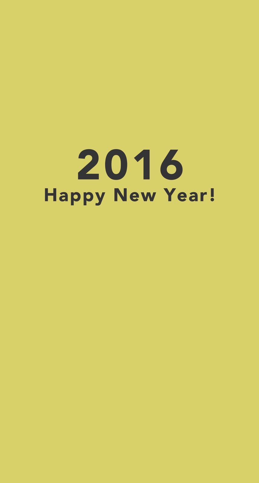 新年壁紙 Happy News Year 16 黄色 Wallpaper Sc Iphone7壁紙