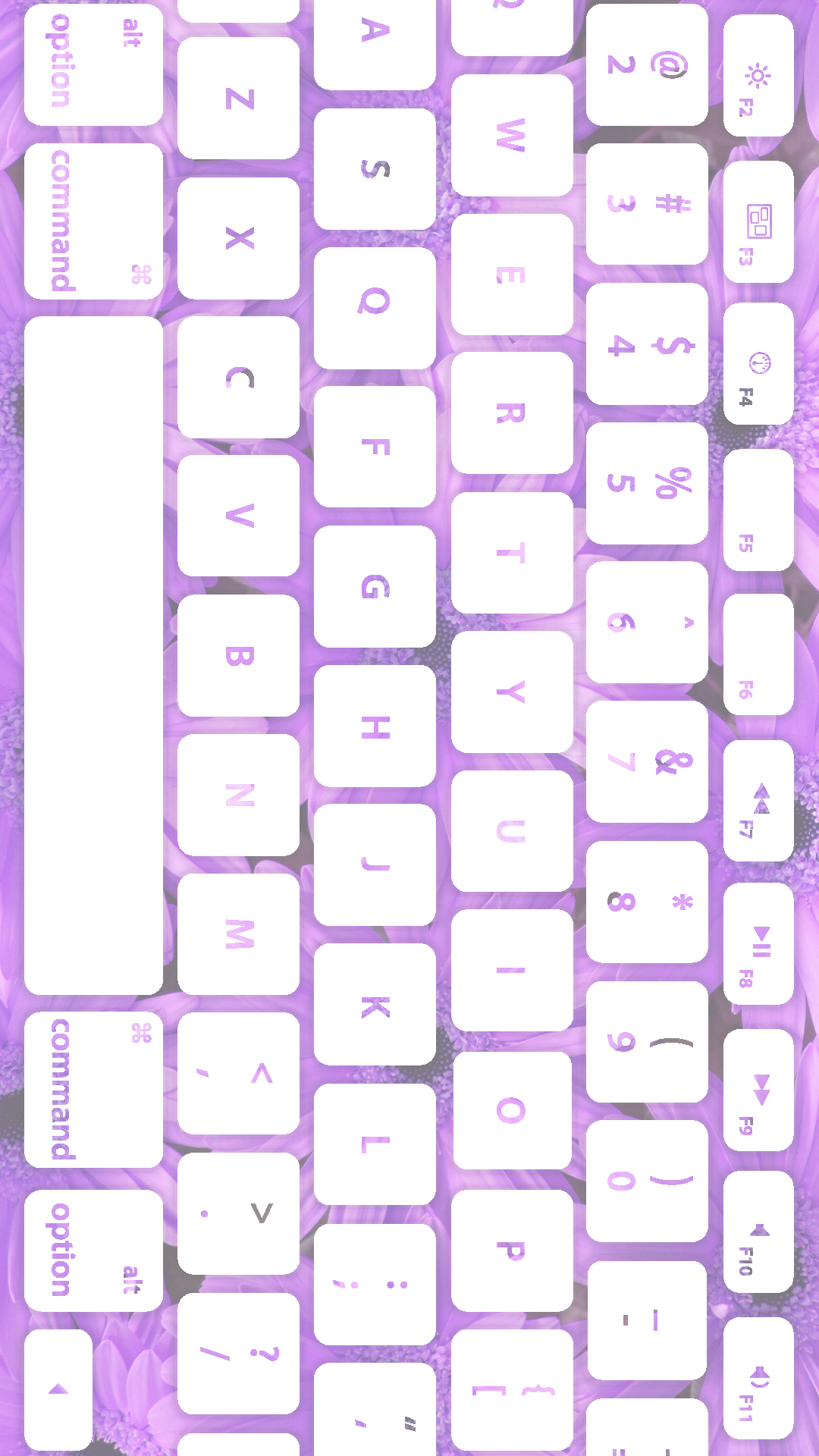 Flower Keyboard Purple White Wallpaper Sc Iphone7plus