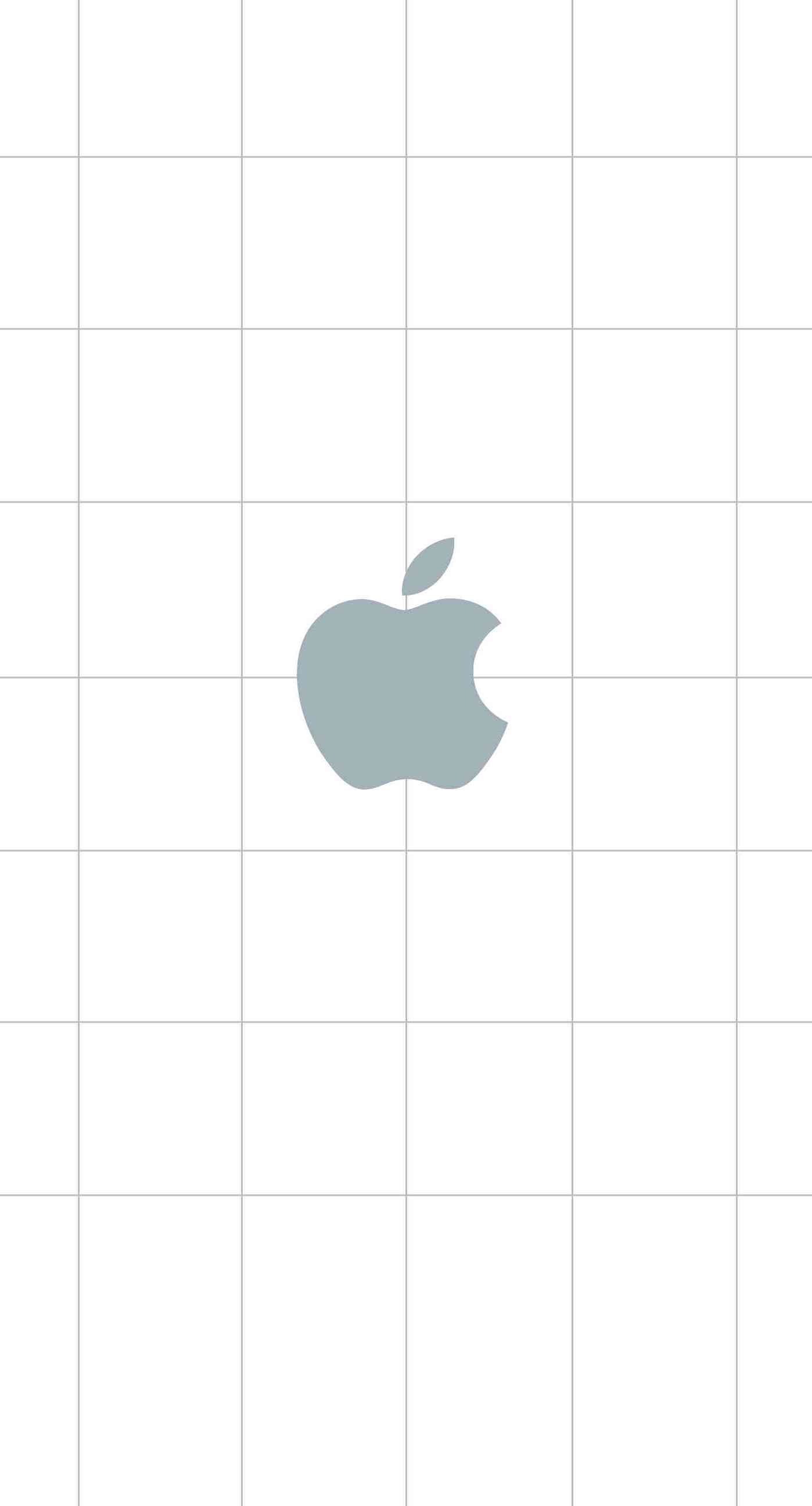 Appleロゴ罫線棚灰 Wallpaper Sc Iphone7plus壁紙