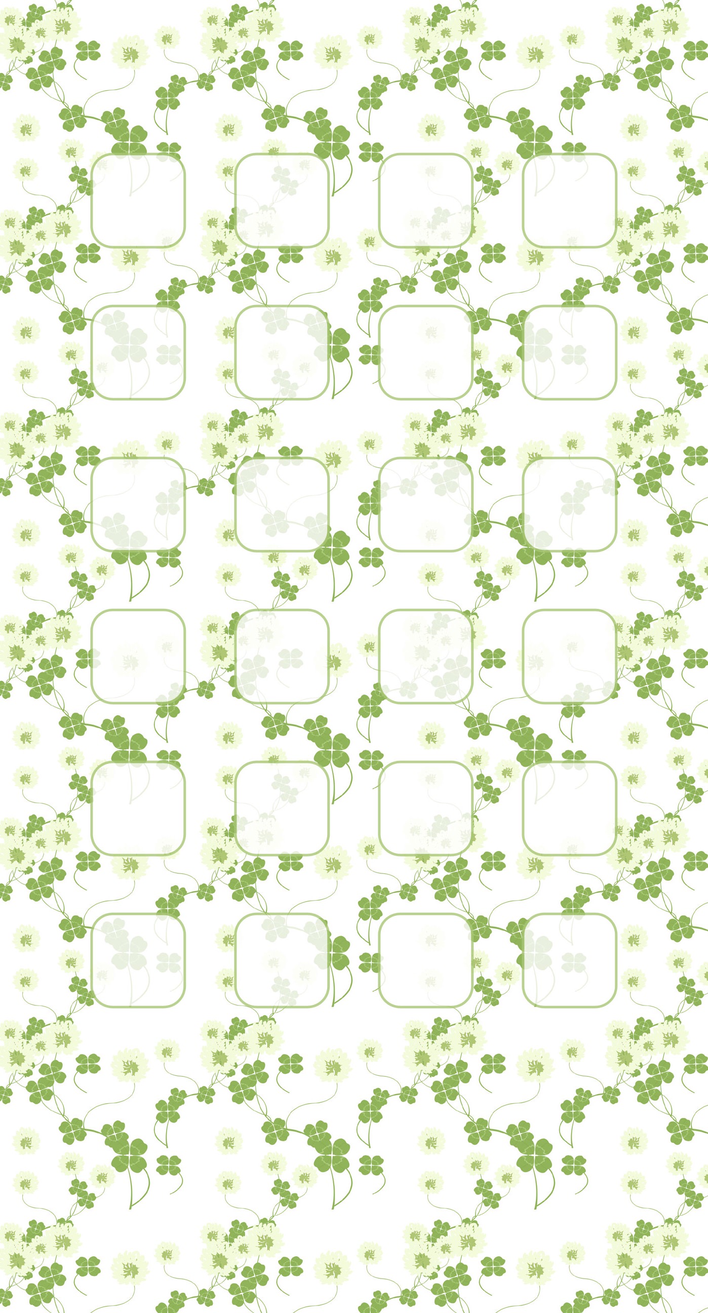 模様イラストクローバー緑棚 Wallpaper Sc Iphone7plus壁紙