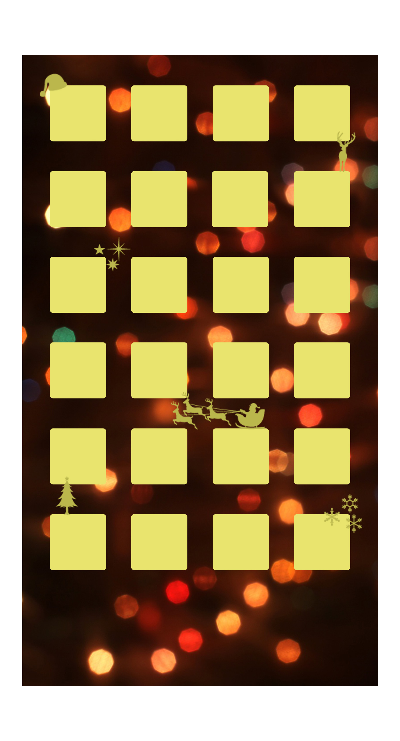 棚クリスマス黄ライト Wallpaper Sc Iphone7plus壁紙