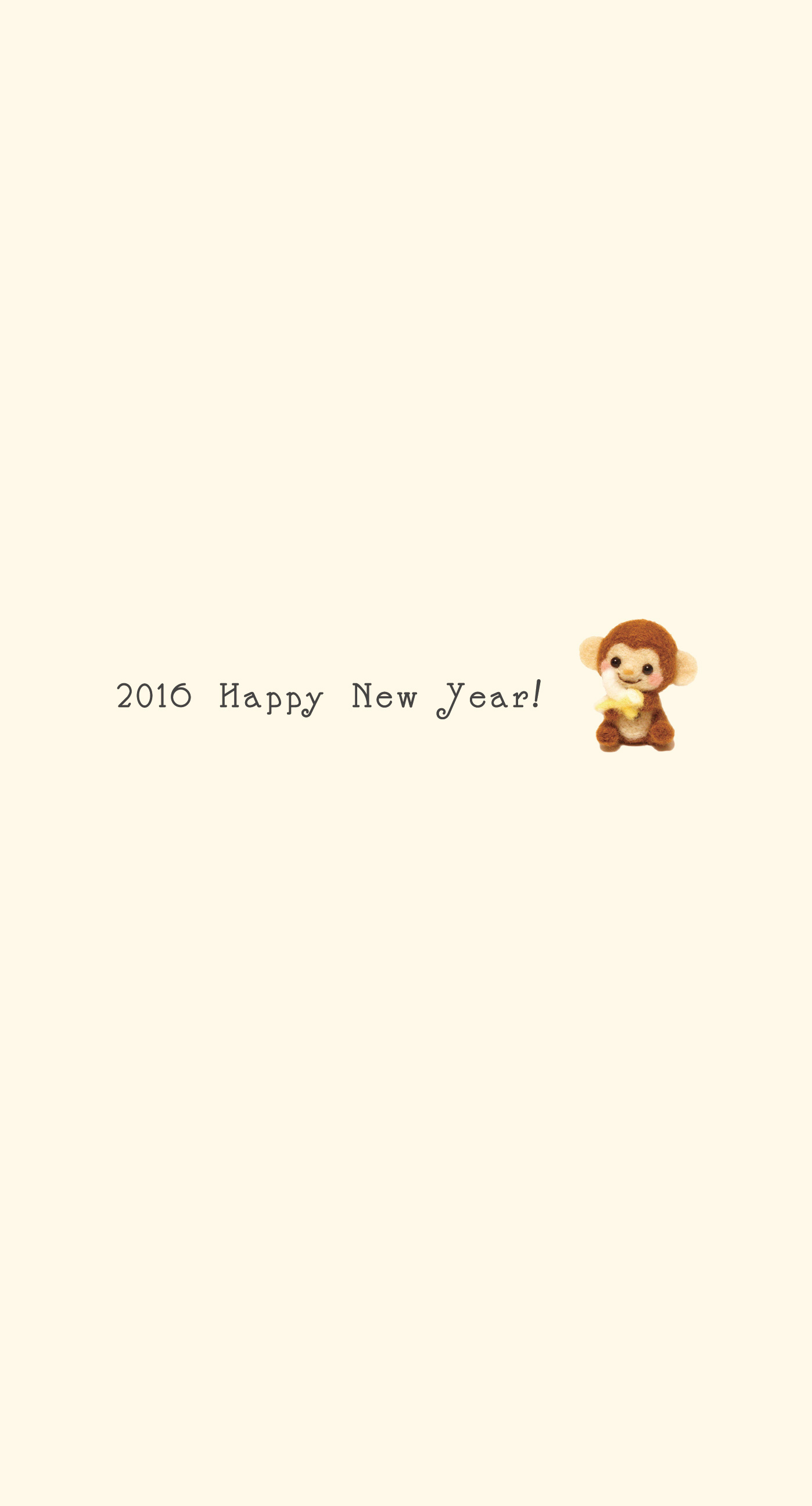 新年壁紙 Happy News Year 16 猿 黄色 Wallpaper Sc Iphone7plus壁紙