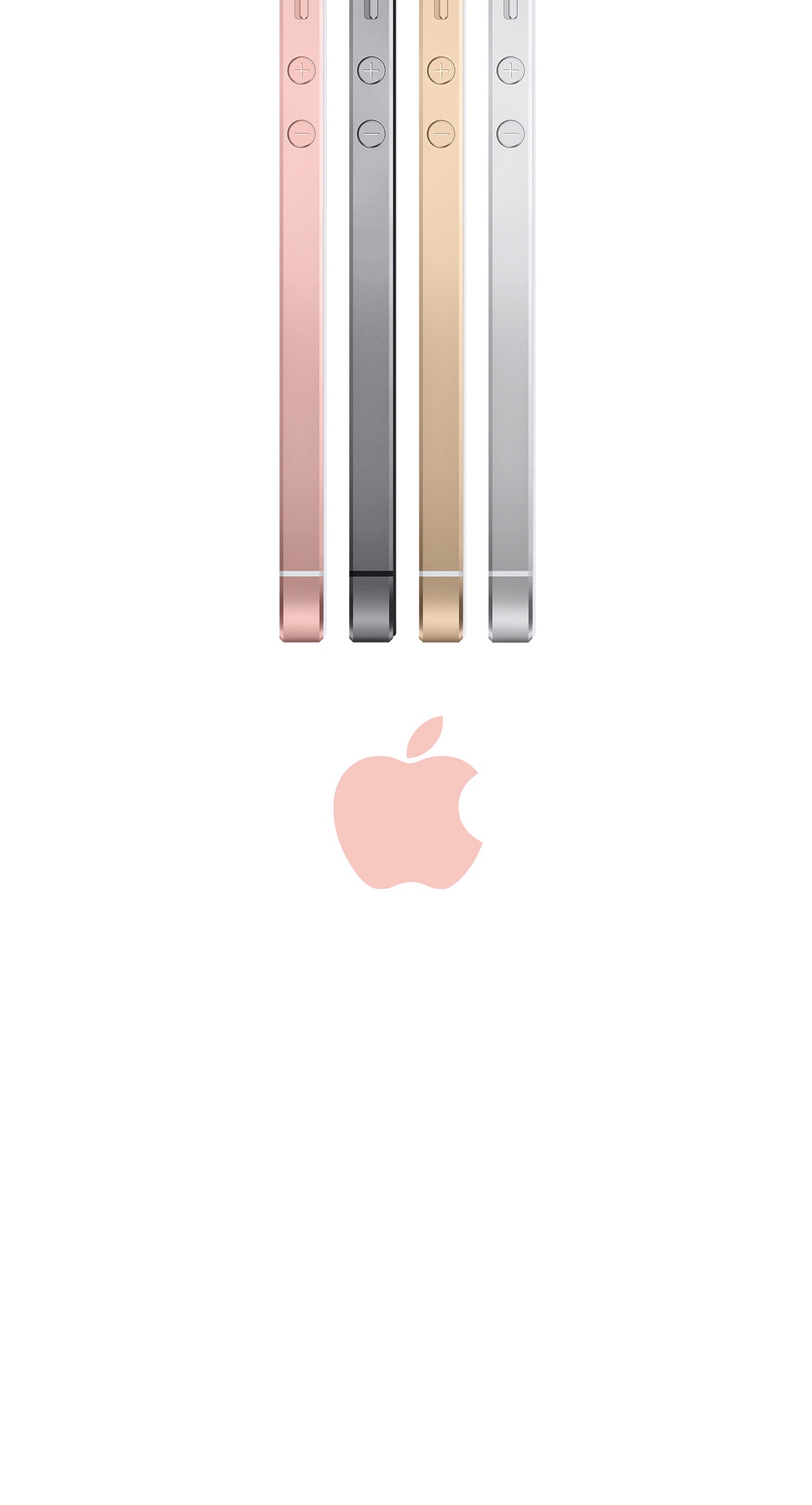 logotipo de teléfono inteligente de Apple de oro rosa   iPhone7Plus